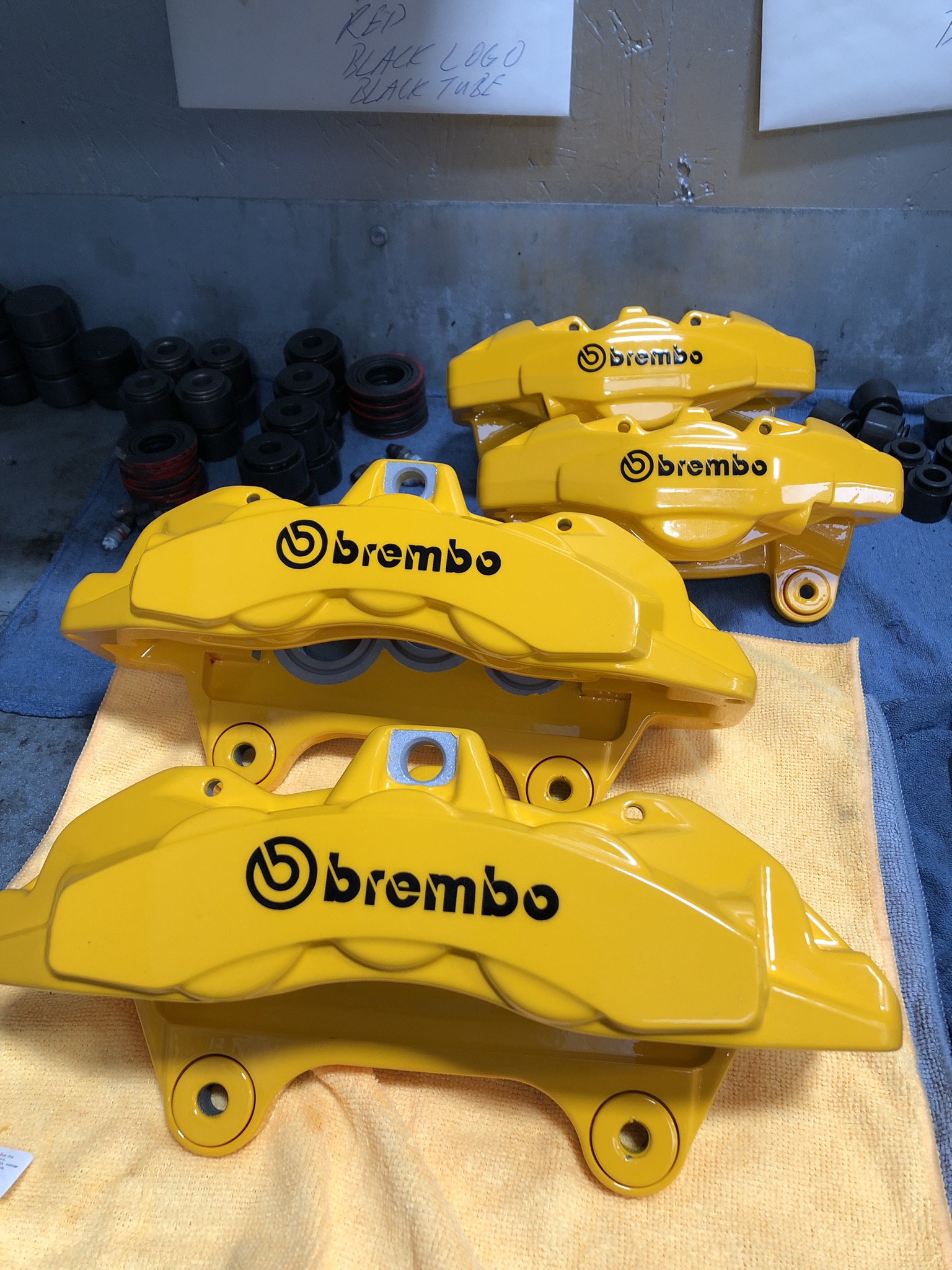 Brembo Brake Calipers - High-Gloss Yellow Powder Coated
