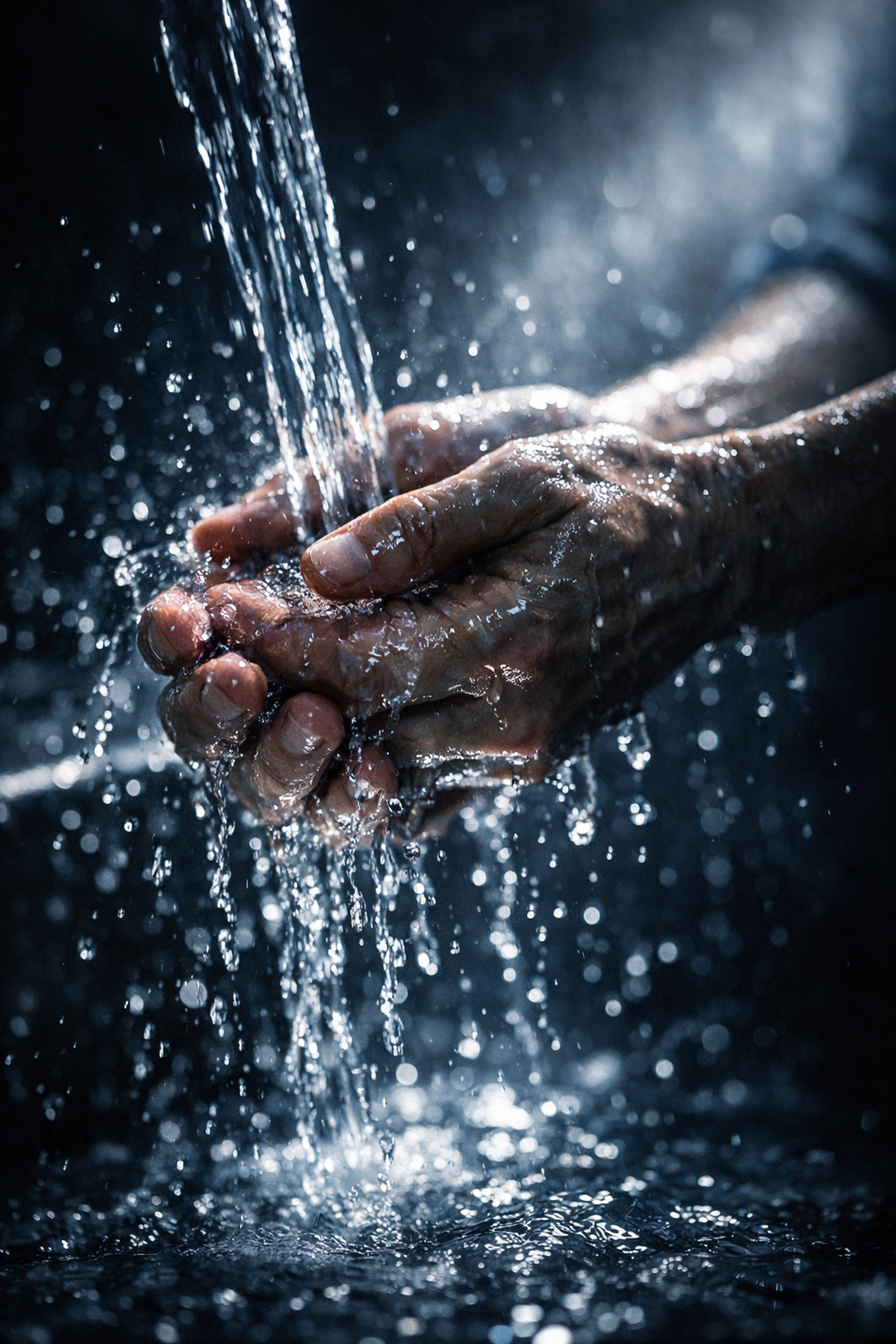 Lavarsi le mani con l'acqua è simbolo di purificazione spirituale e di rinnovamento della fede.