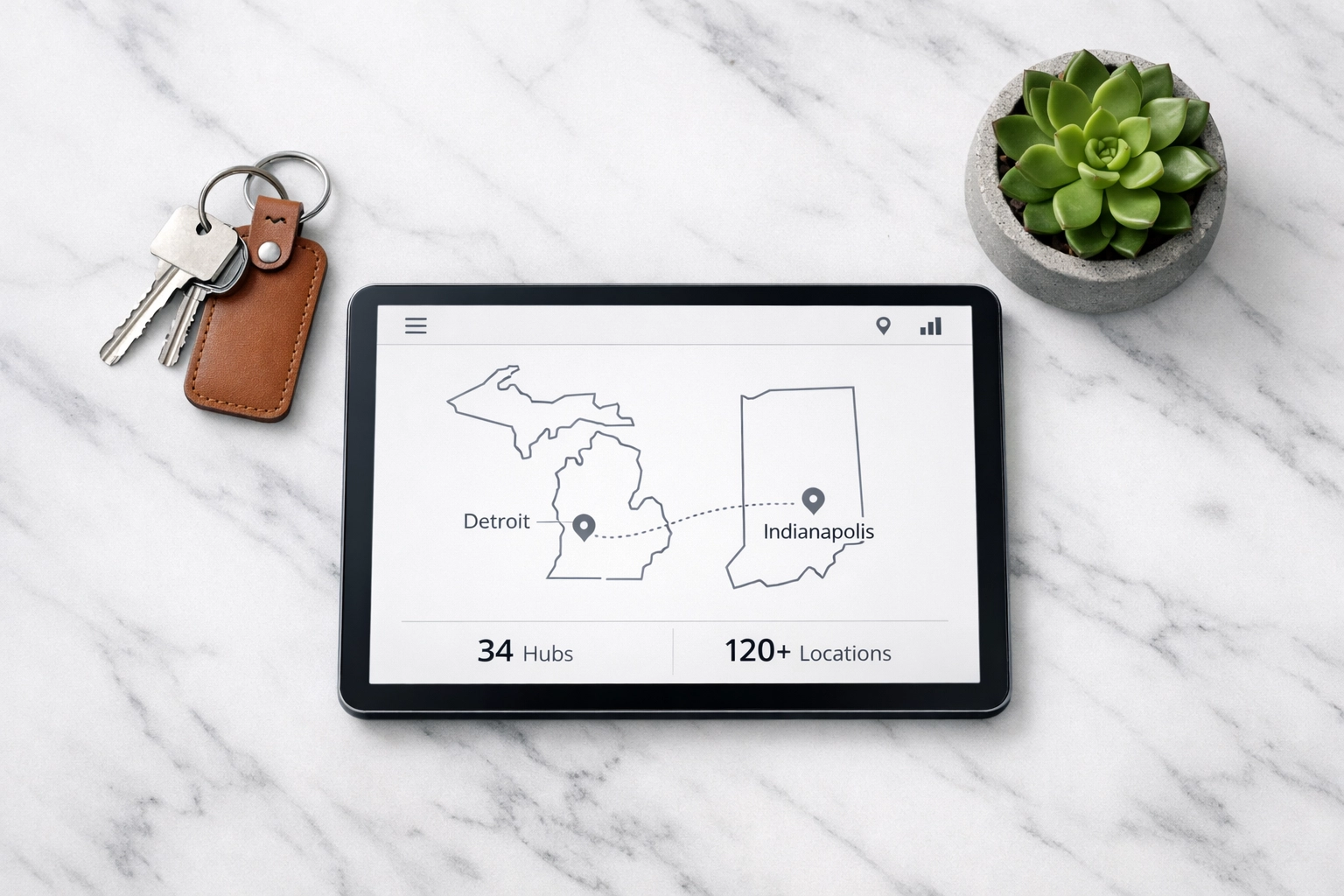 Digital dashboard for scheduling move-out cleaning services in Detroit and Indianapolis.