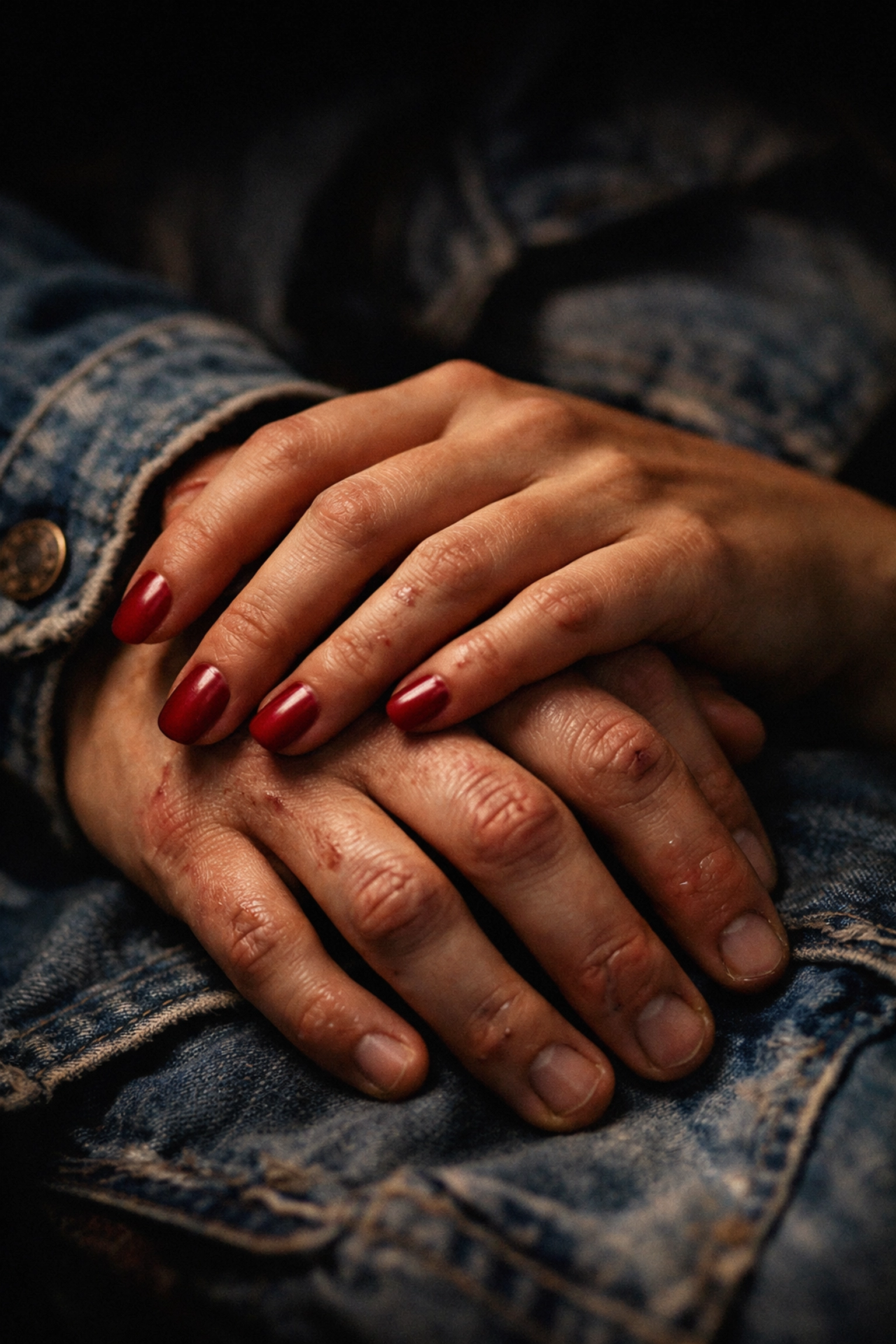 Butch and femme hands clasped together symbolizing queer community bonds and gender identity in LGBTQ+ literature
