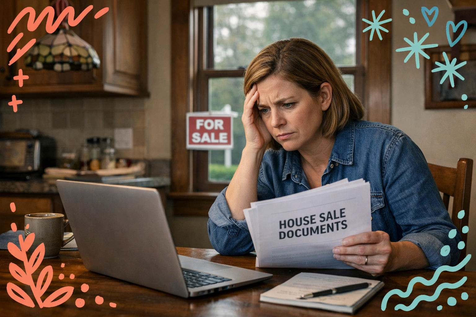 Frustrated North Metro Atlanta homeowner waiting for offers with traditional home listing