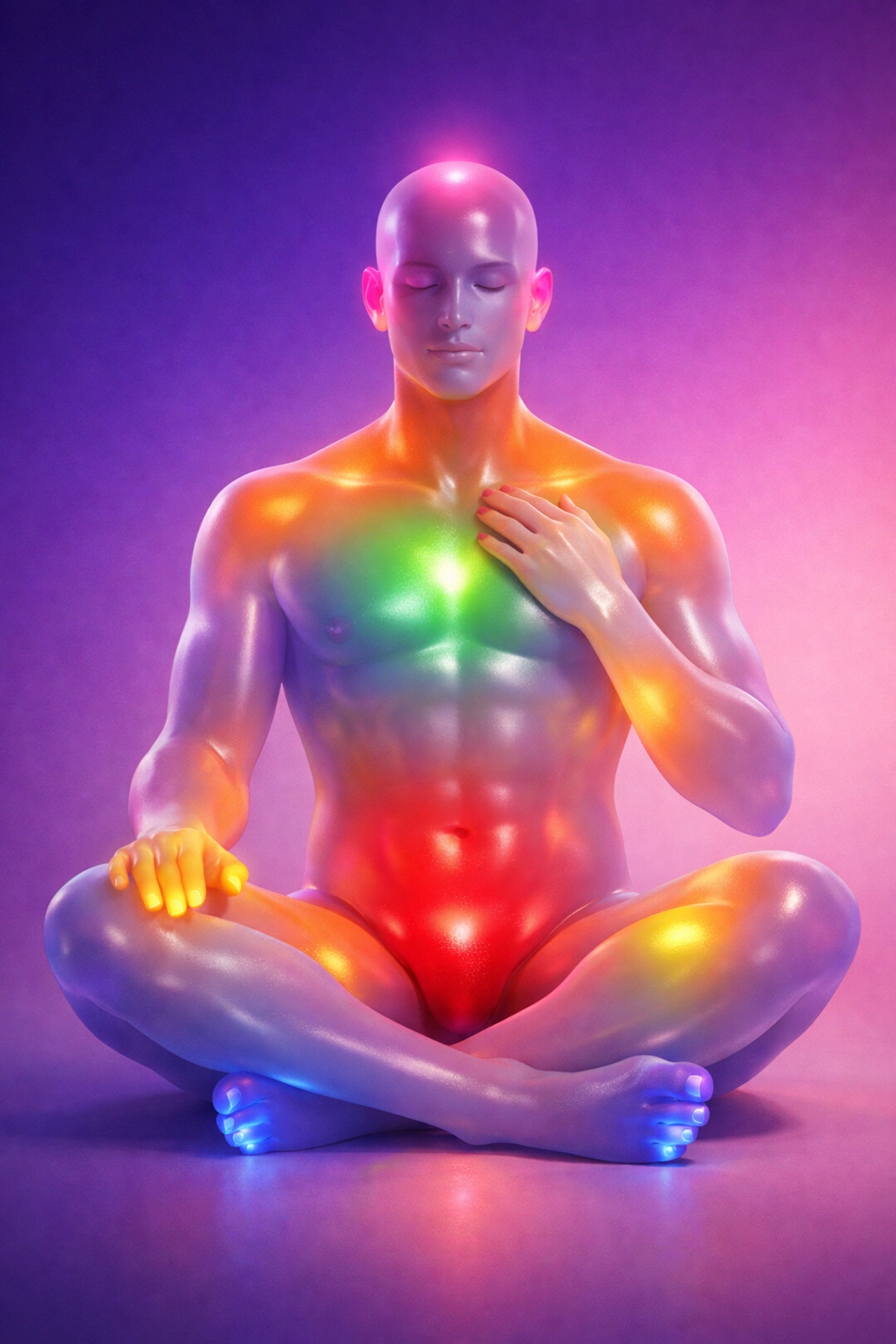 Artistic visualization of male body pleasure zones for gay sensual exploration