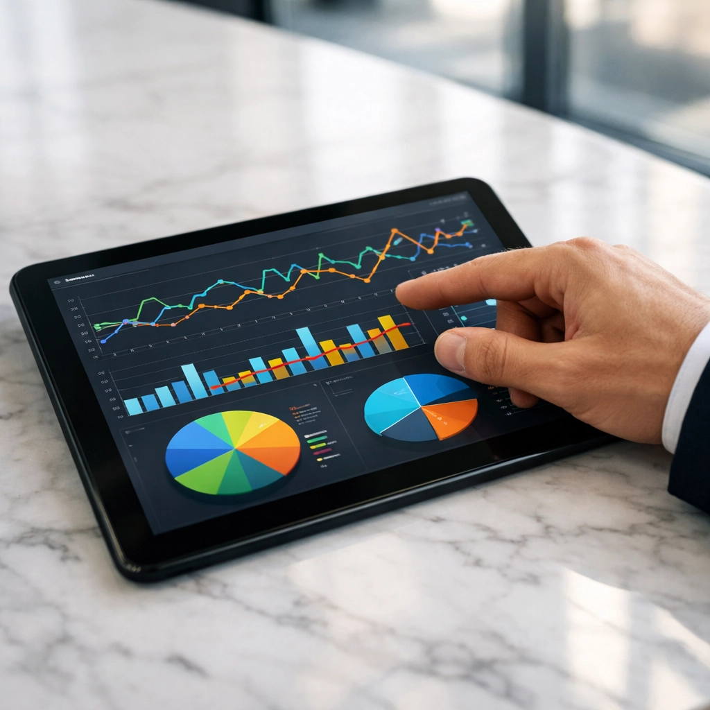 Strategic data analytics dashboard used by Dakdan Worldwide to track brand partnership performance and growth.