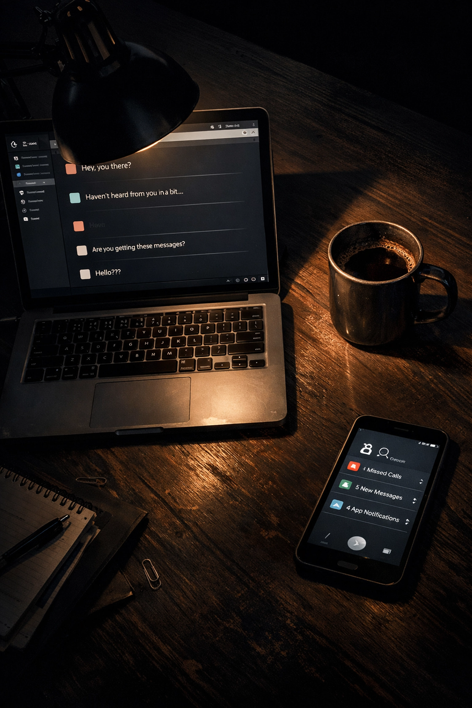 Freelance SDR ghosting startup on Slack with missed notifications and abandoned workspace