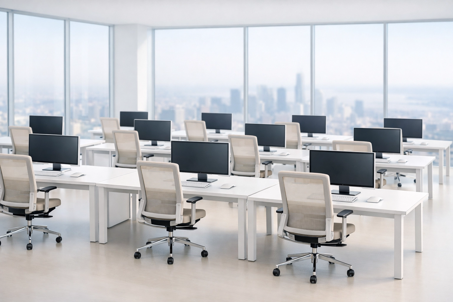 Professional workspace layout representing scalable infrastructure for tax office expansion.