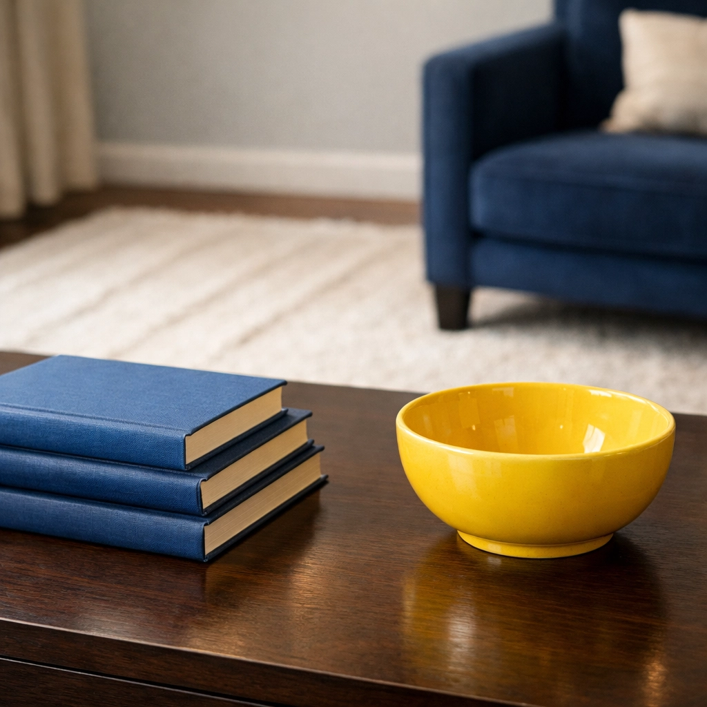 Perfectly dusted living room with clean vacuum lines from a professional Weekly Maid Service Boston in West Roxbury.