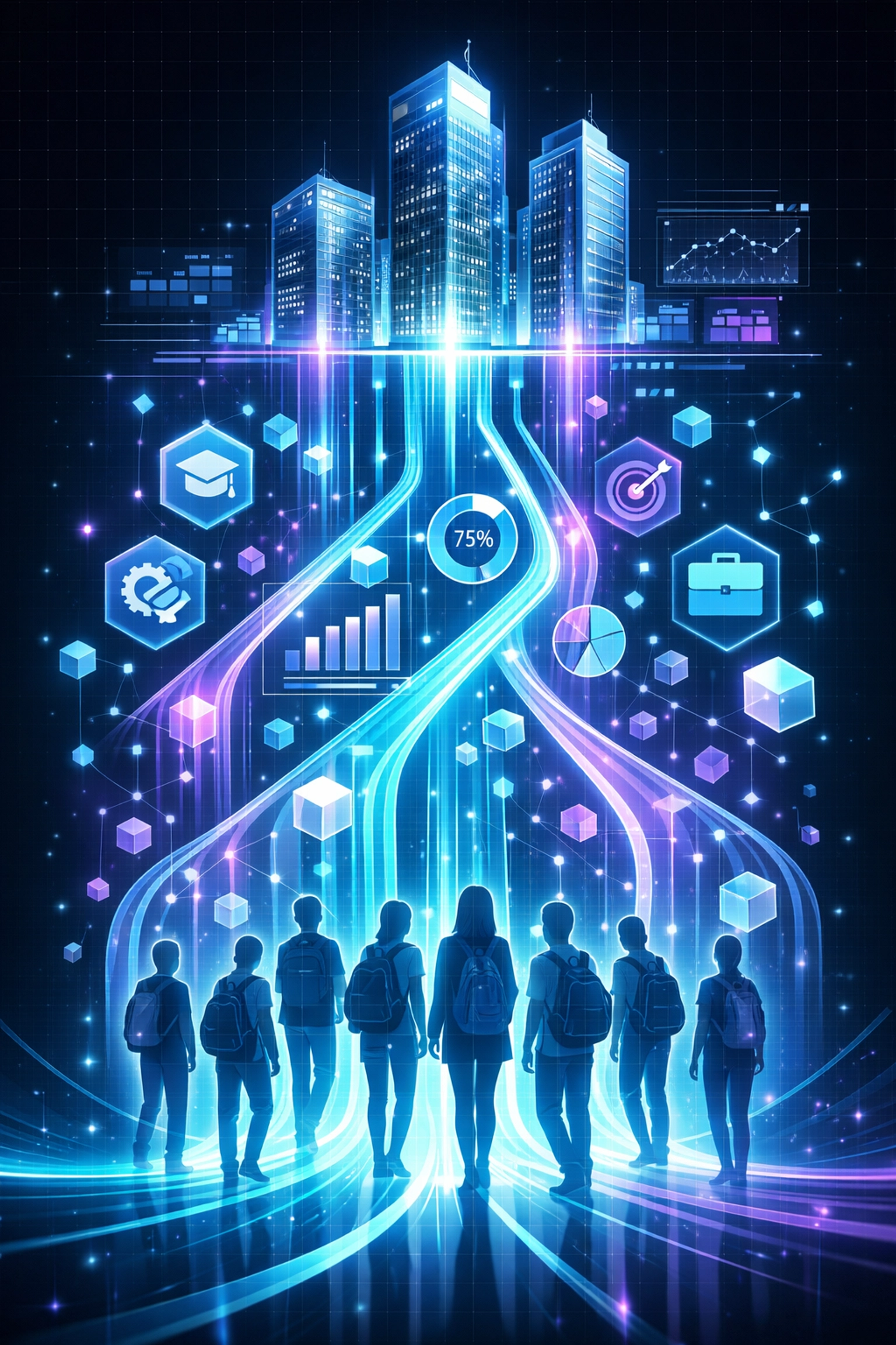 Talent pipeline visualization showing pathway from high school esports to Fortune 5000 careers