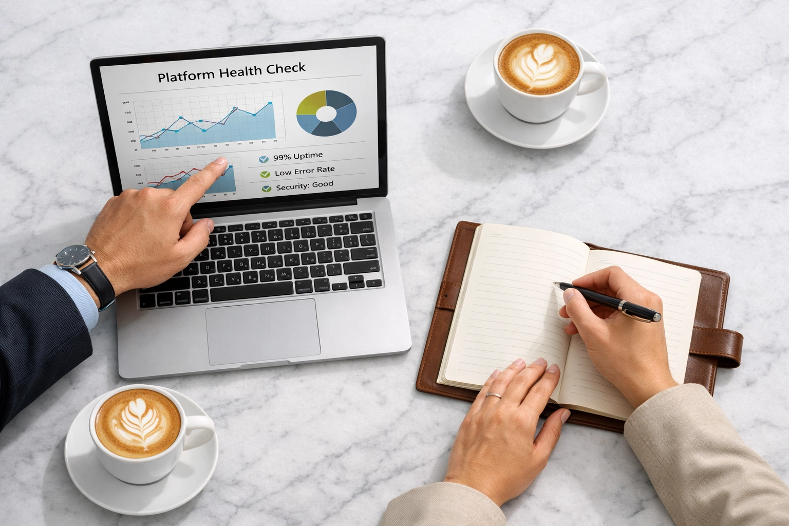 Professionals conducting a ServiceNow platform health scan and license audit to optimize ROI.