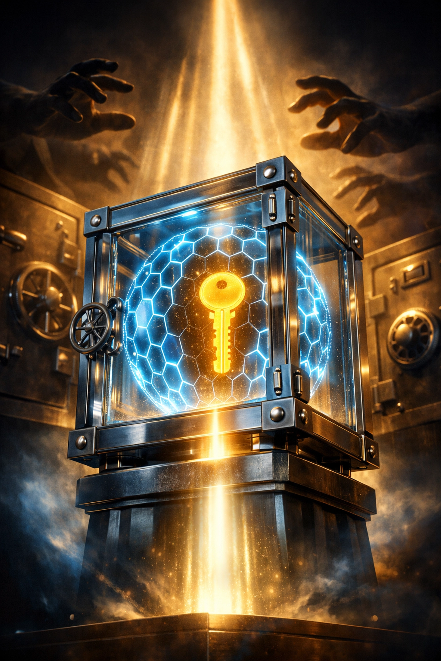 Self-custody crypto wallet with private key security and blockchain protection