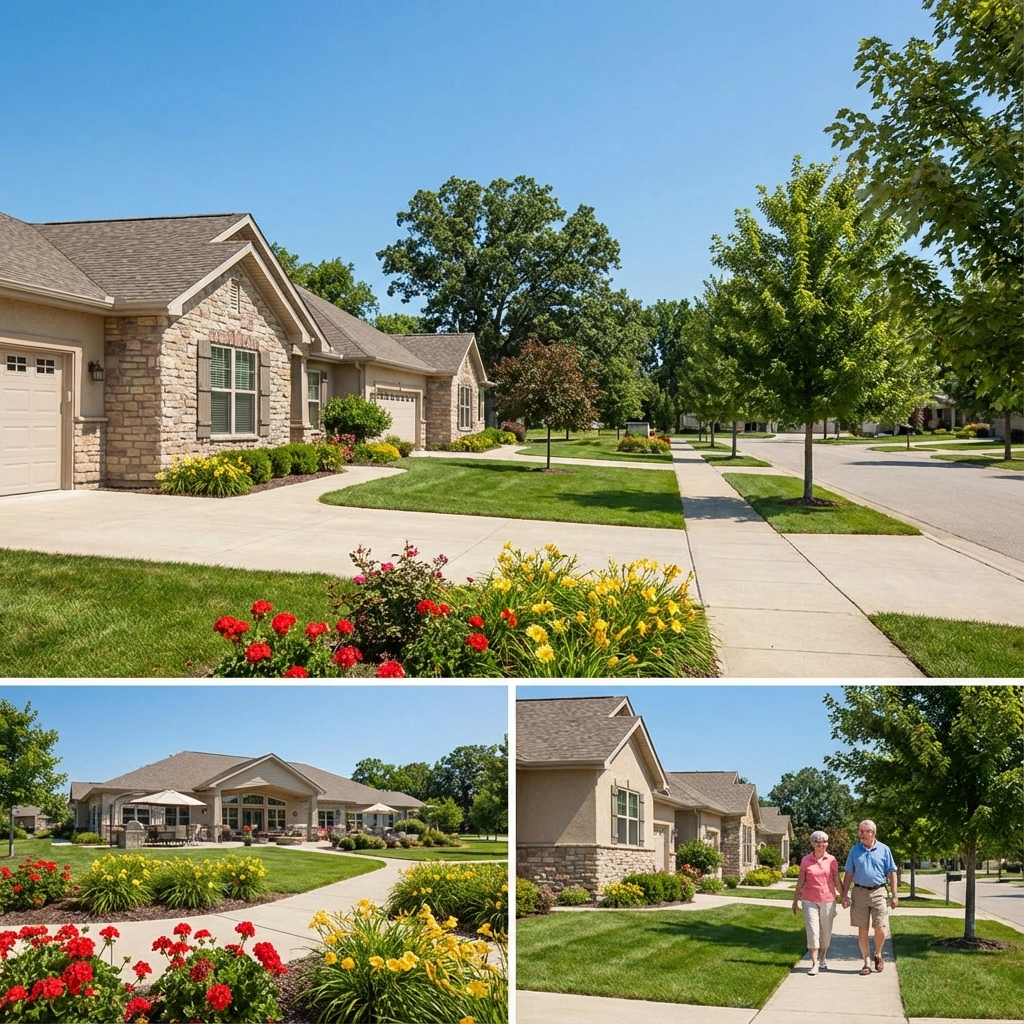 Scenic lake and walking path in a Mount Laurel community, representing natural beauty Scenic lake and walking path in a Mount Laurel community, representing natural beauty