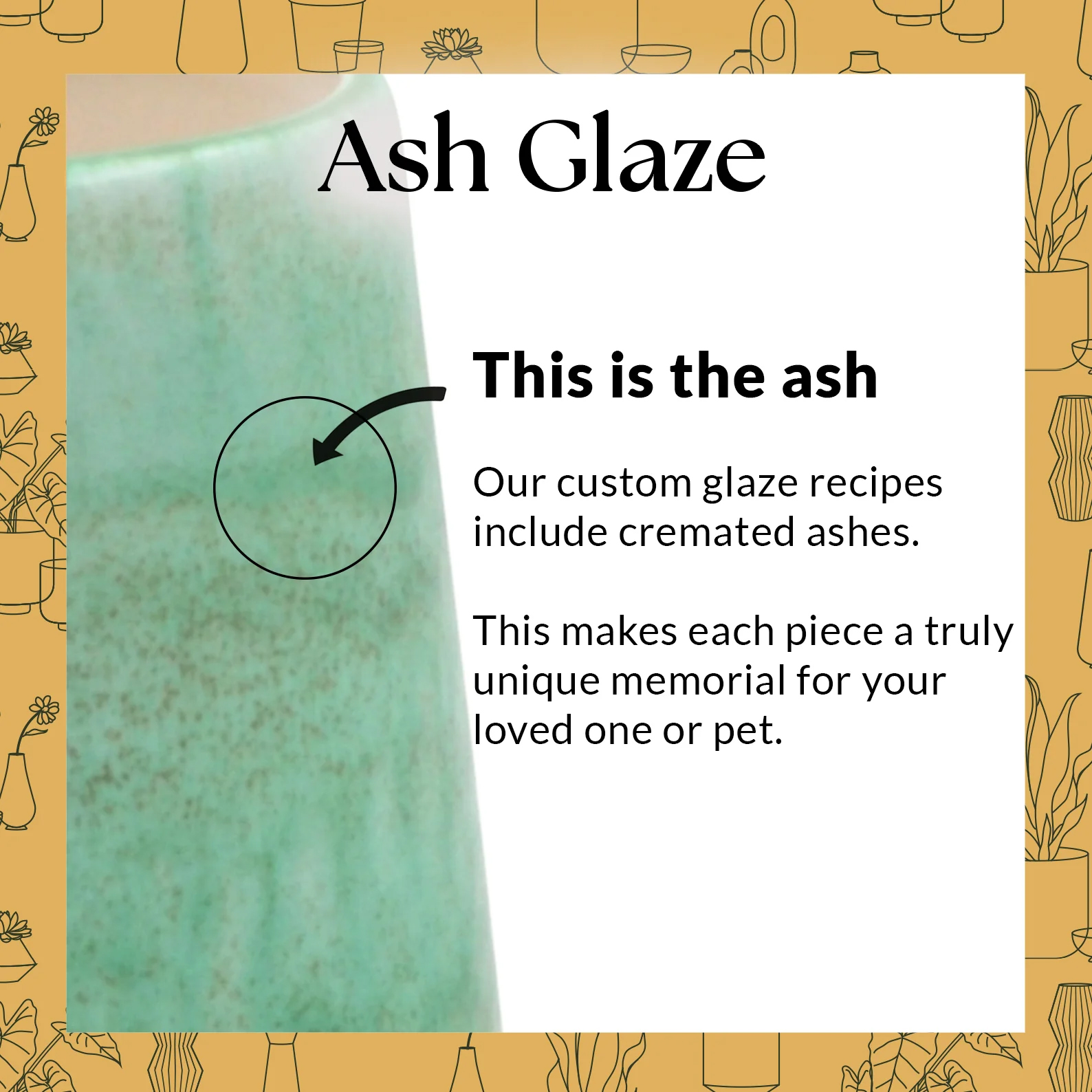 Ceramic Vessel Memorial with Ash-Infused Glaze