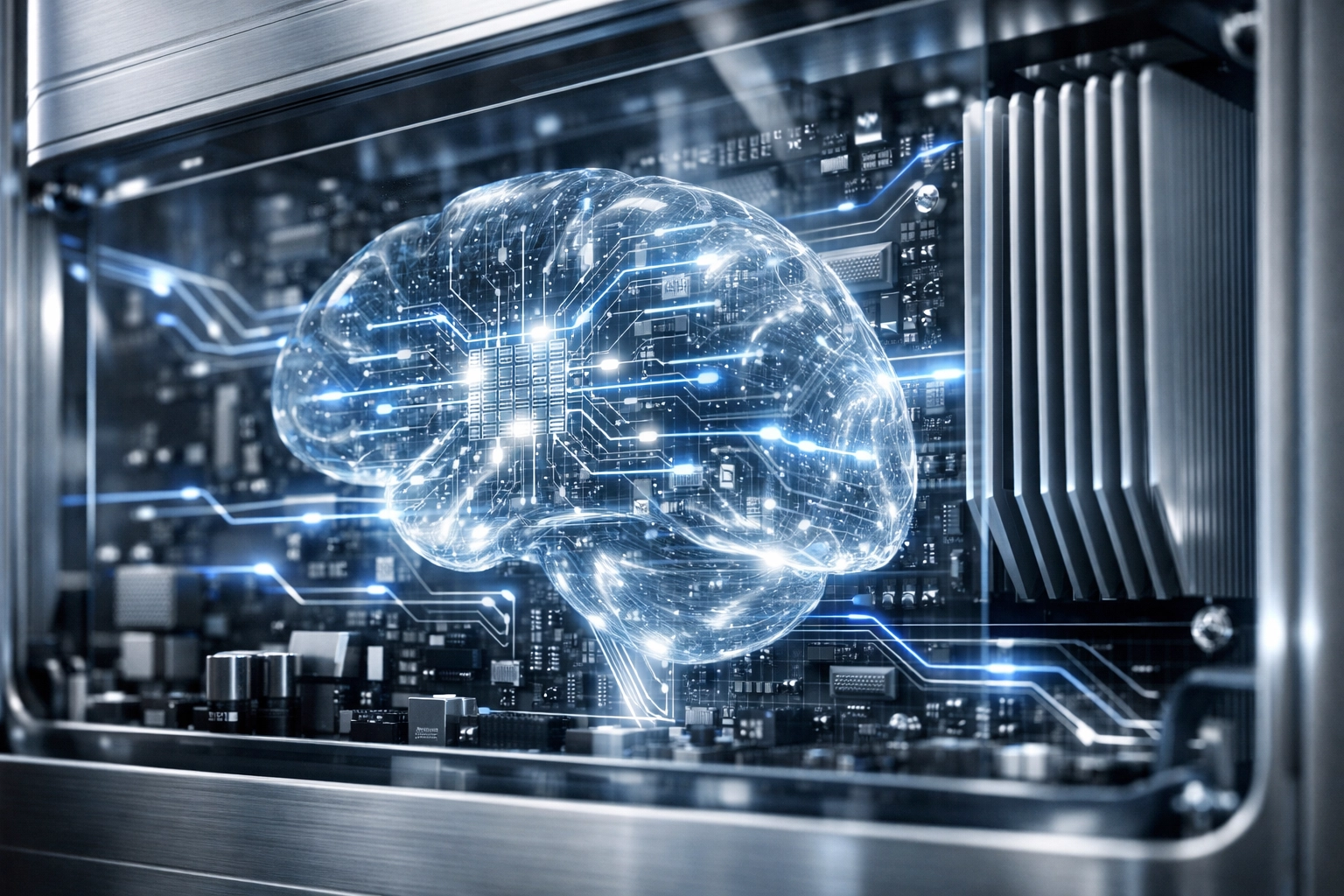Internal components of the GoodWe ESA system showing AI-driven safety and arc fault protection.