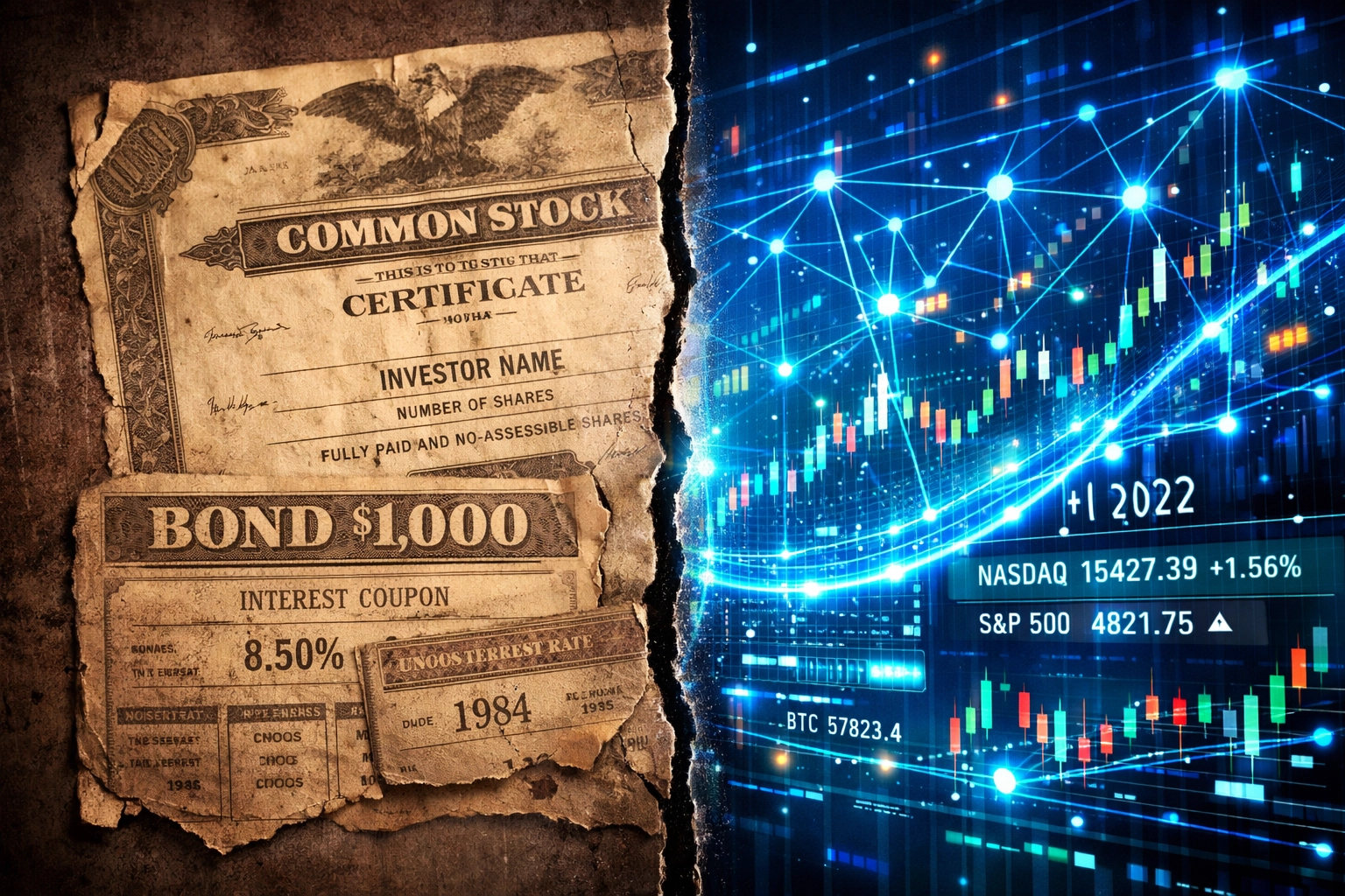 Comparison of traditional 60/40 portfolio vs modern 40/30/30 investment framework performance