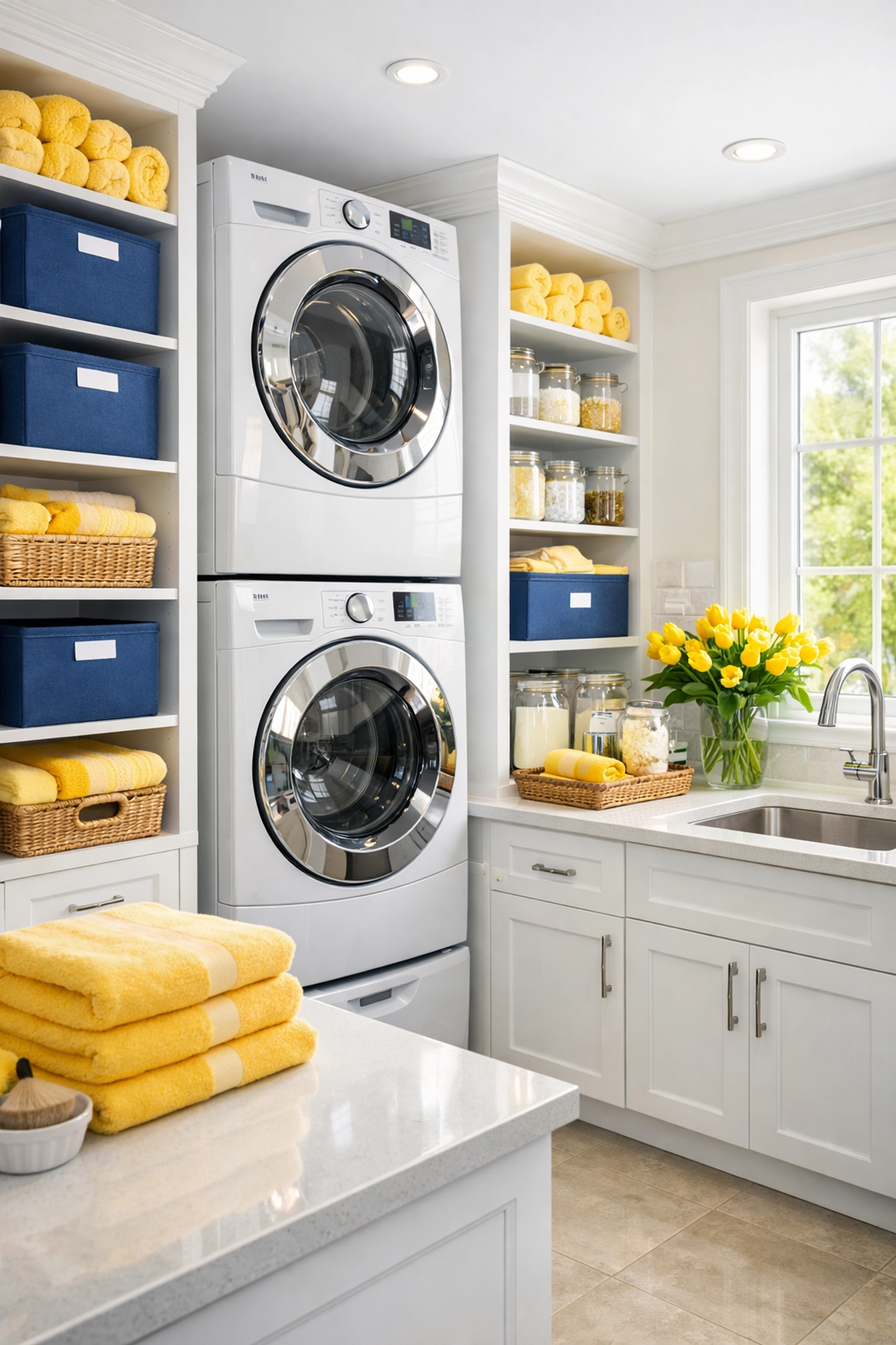 Clean and organized Massachusetts laundry room showcasing the fresh results of reliable cleaning services near me.