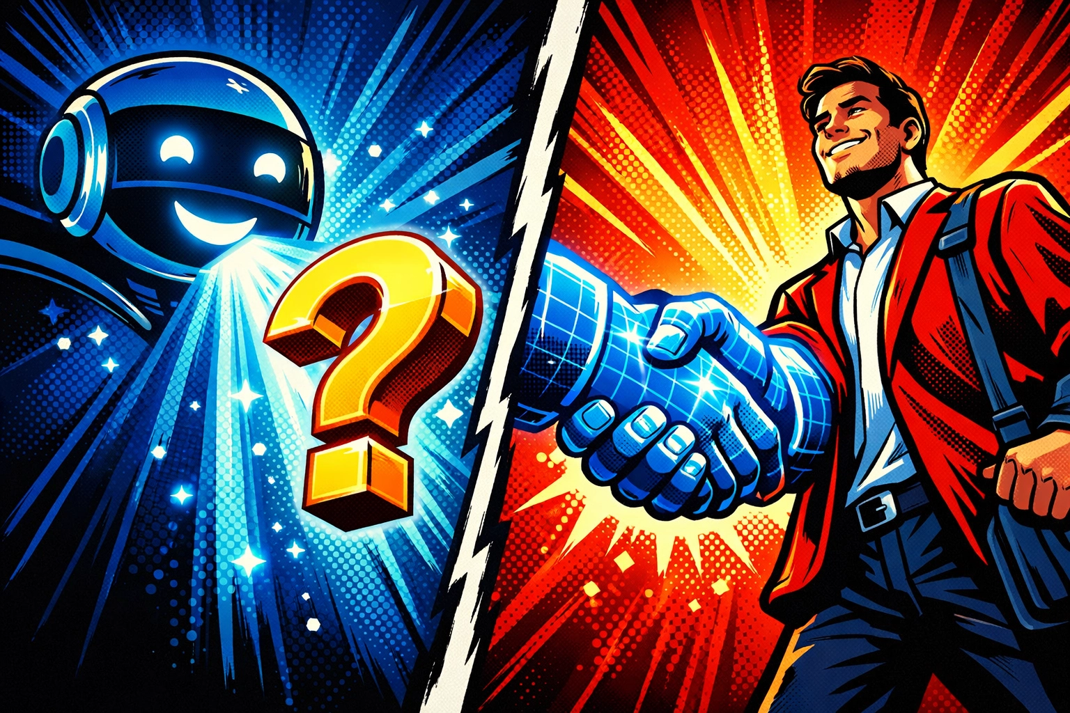 Solopreneur closing a sales deal while AI software automates customer support responses.