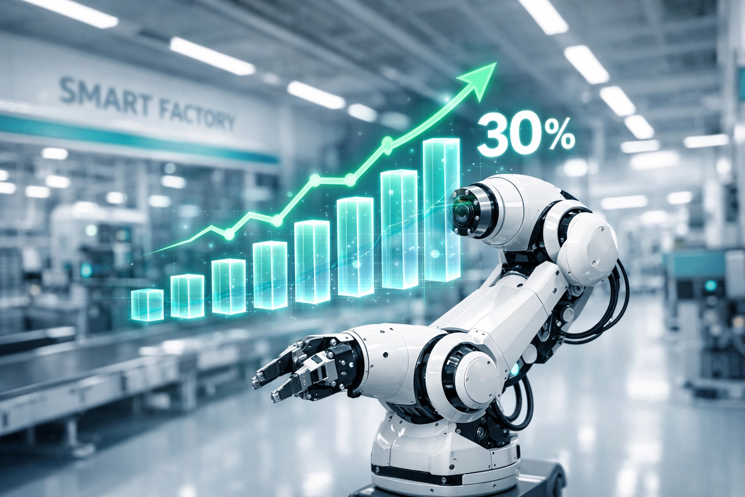 Höhere Effizienz in der Smart Factory durch KI in der Fertigung und Prozessoptimierung.