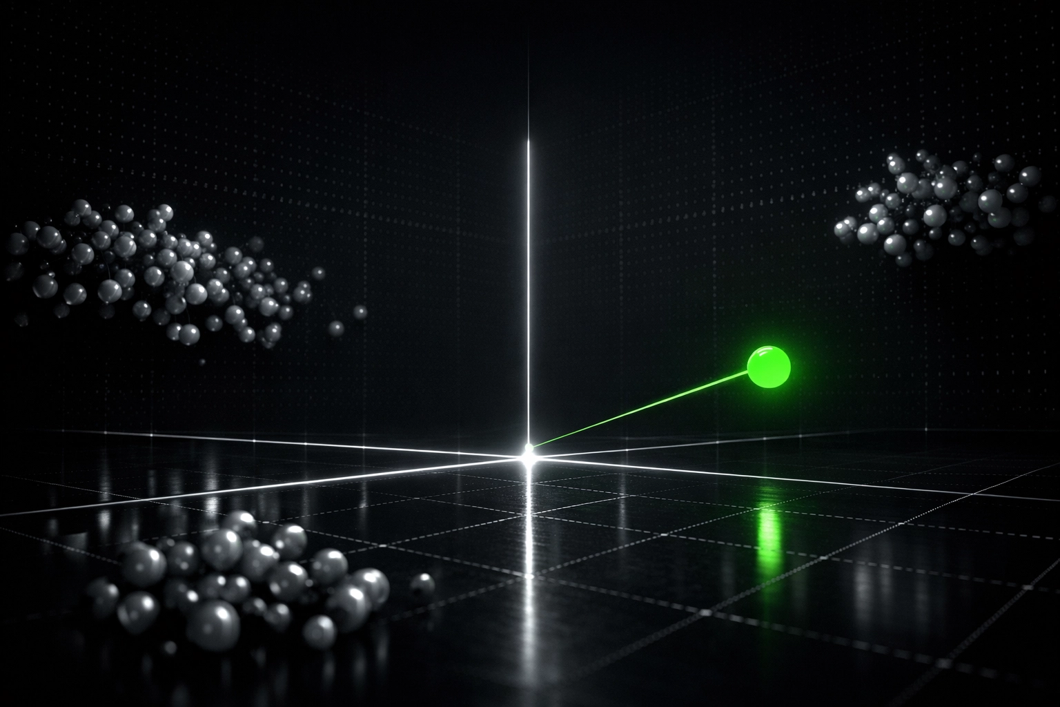 Visual representation of vector embeddings and data clusters used by AI to find betting market signals.