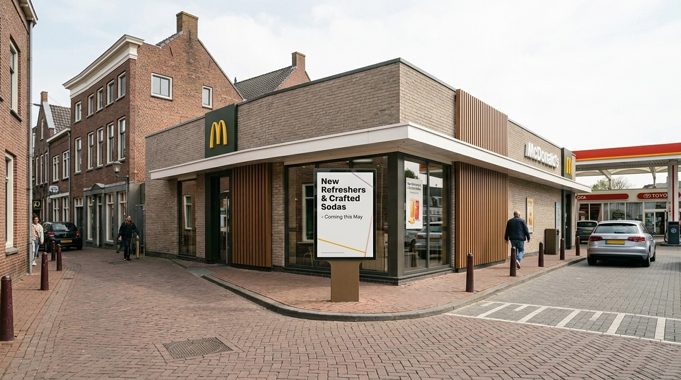 A modern neighborhood McDonald’s ready to serve the community this May.