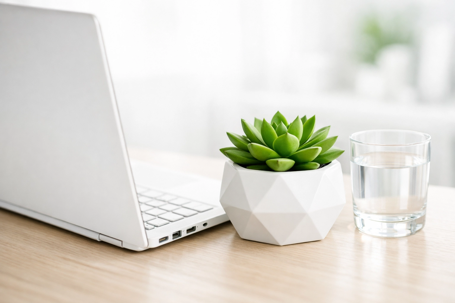 Laptop in a bright office illustrating professional website maintenance services for local businesses.