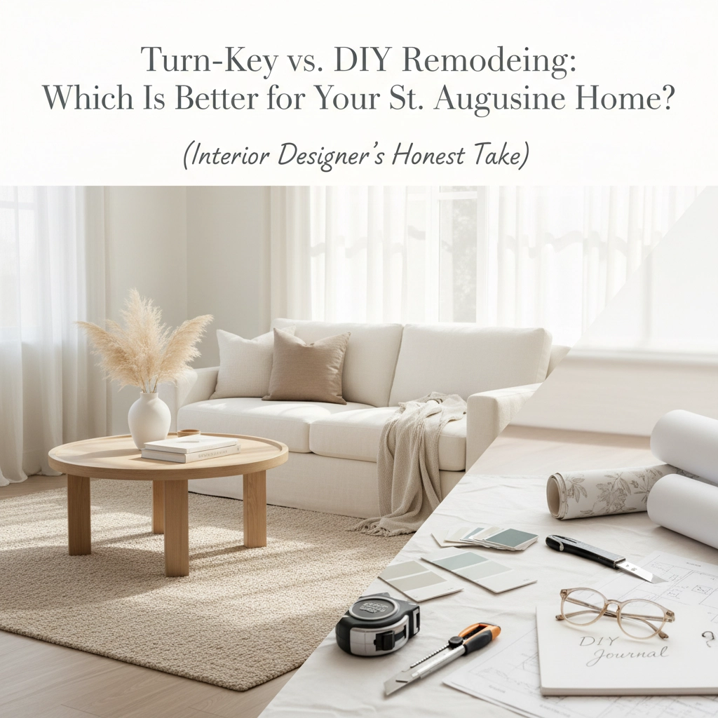 Turn-Key vs. DIY Remodeling: Which Is Better for Your St. Augustine Home? (An Interior Designer's Honest Take)