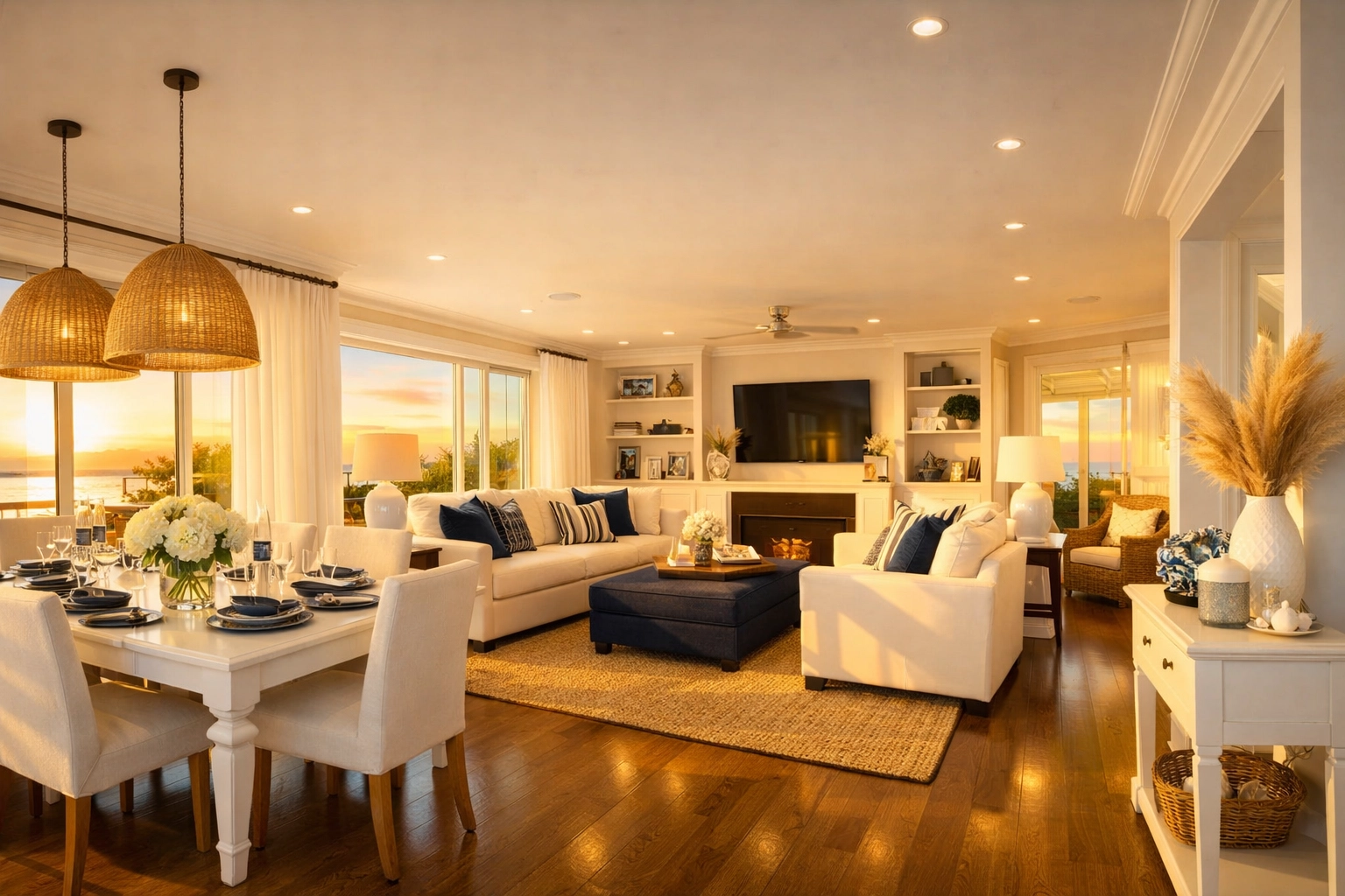 Sun-drenched, perfectly maintained Ashby MA home showcasing the results of recurring house cleaning services.