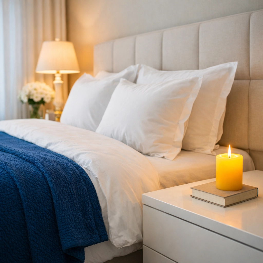 Pristine master bedroom reflecting the peace of mind of weekly house cleaning in Leominster MA.