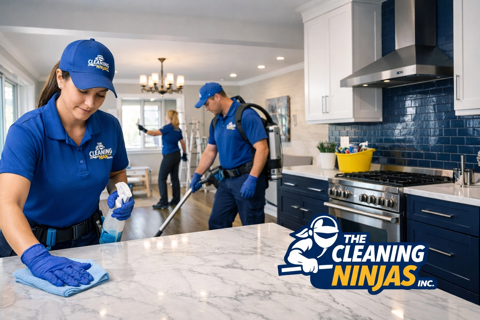 Professional post-construction cleaning services for a newly renovated Framingham home