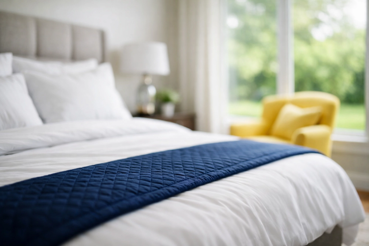 Clean and organized master bedroom in Littleton showcasing the results of a professional house cleaning.