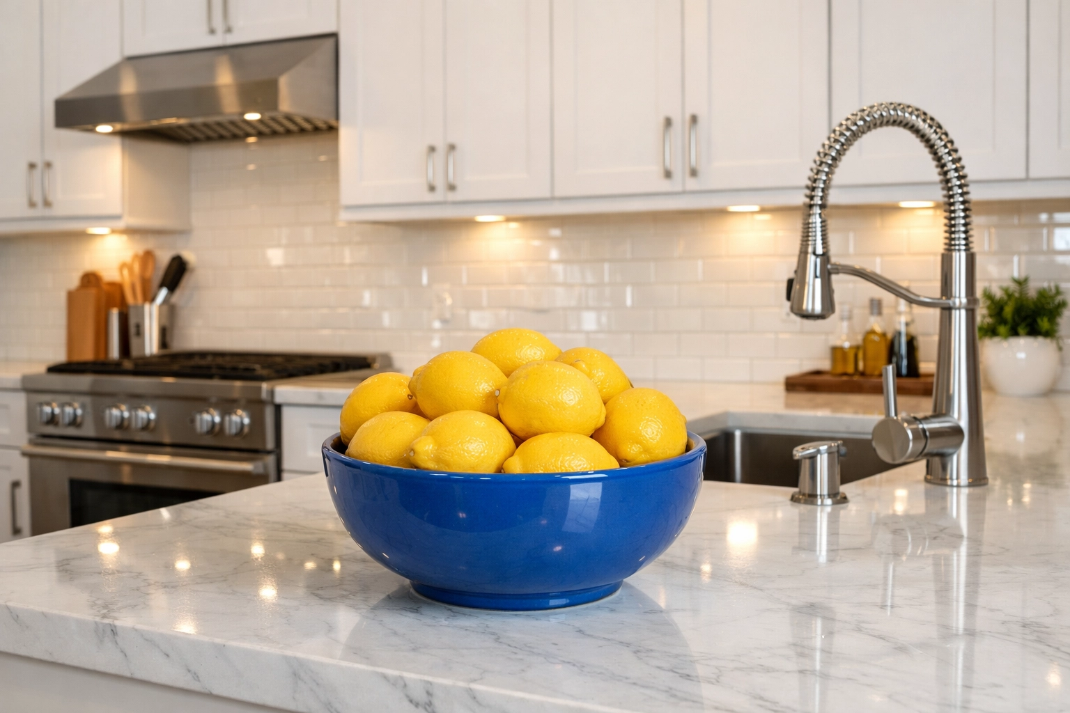 A sparkling gourmet kitchen highlighting the efficiency of scheduled residential cleaning in Hopkinton.
