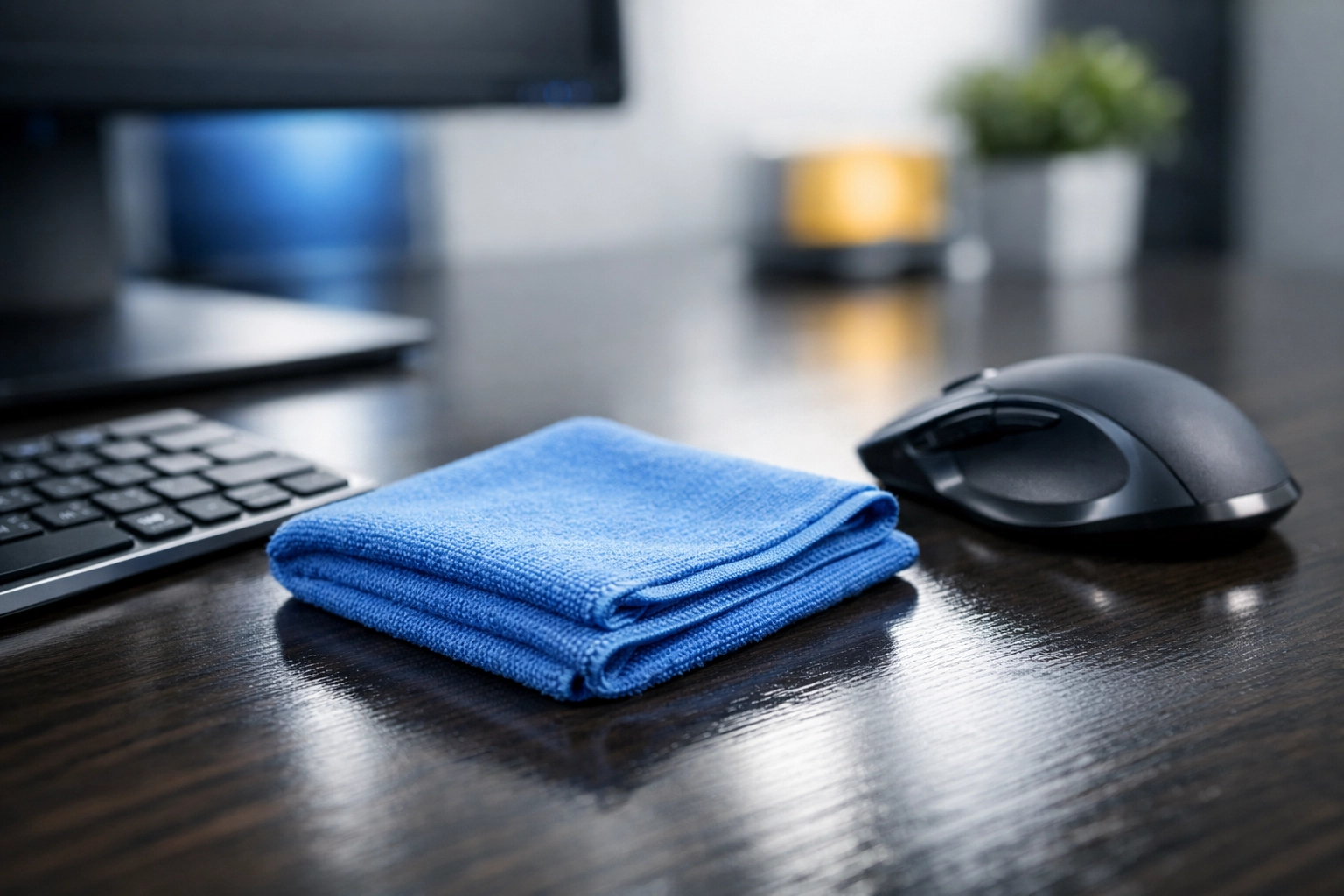 Sanitized workstation showing the deep cleaning Worcester quality needed for a healthy professional office.