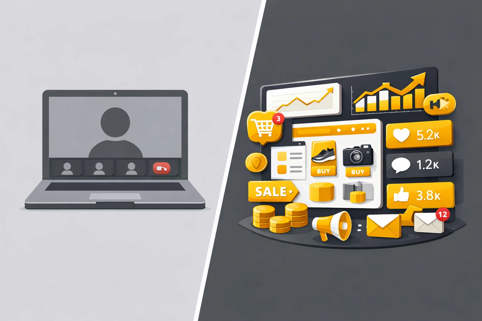 Webinar software comparison: basic video conferencing vs interactive sales platform features