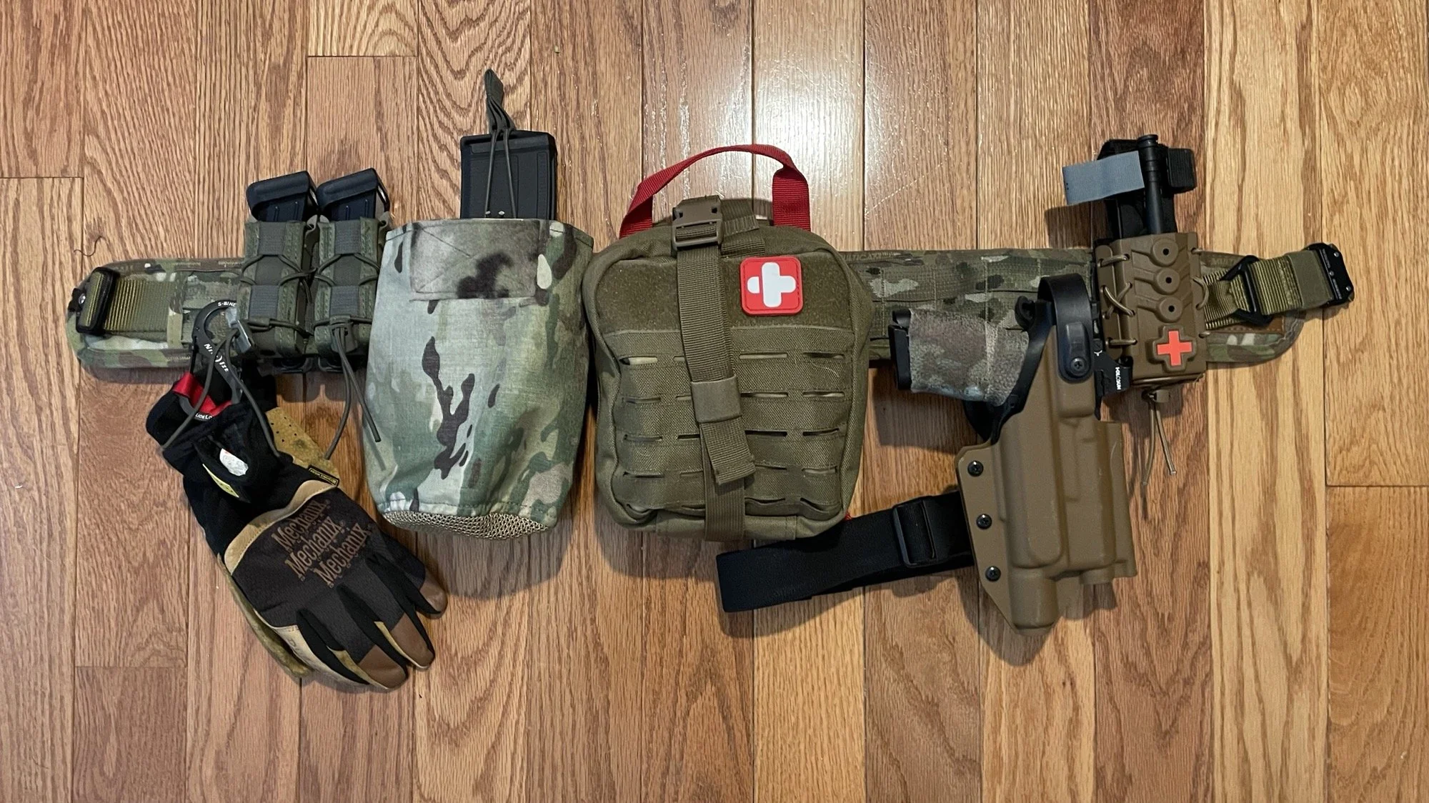 TQ and med kit on battle belt