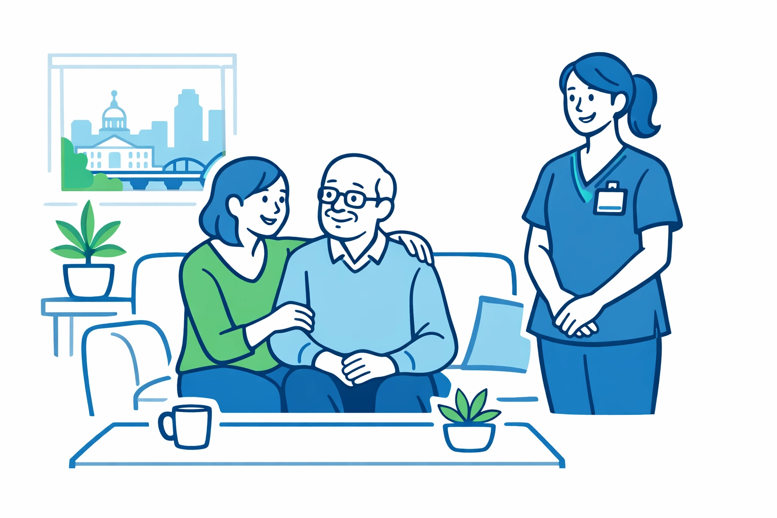 Happy family experiencing peace of mind with trusted home health care services in Austin and Houston.