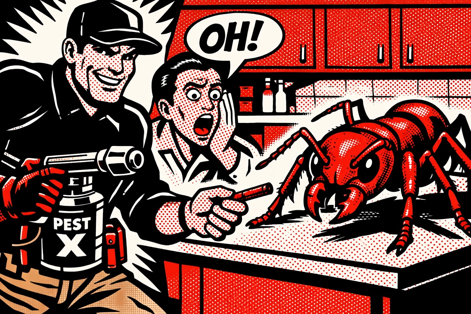 Pest X technician intervening in a Walker County home where DIY ant control methods like cinnamon failed.