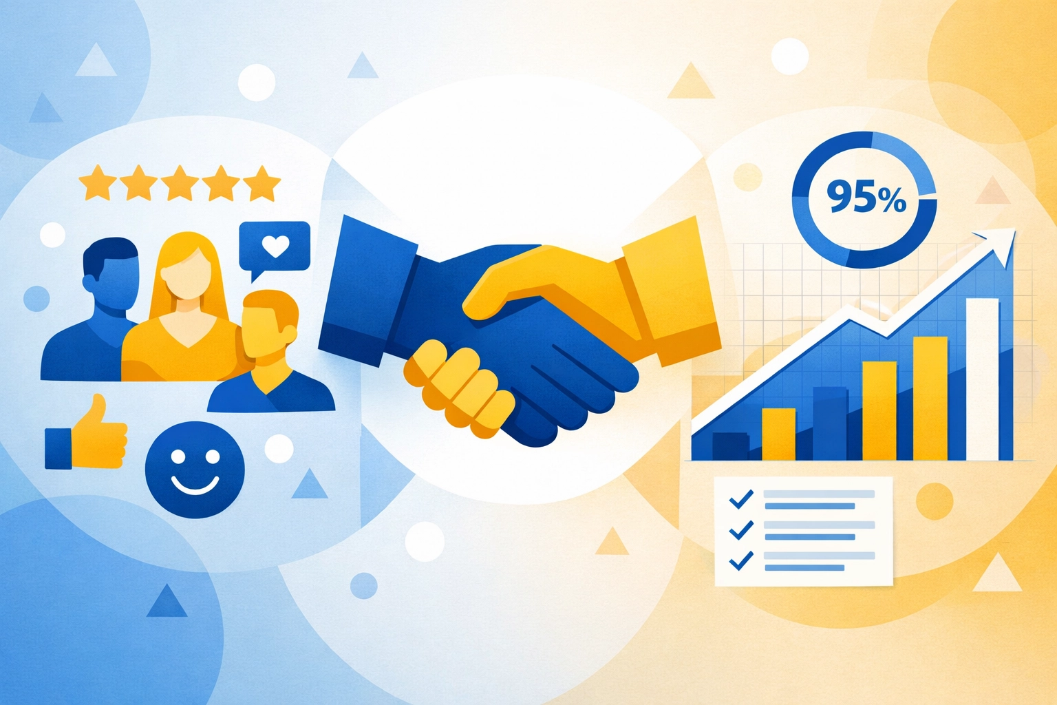 Client satisfaction metrics dashboard with ratings and performance trends