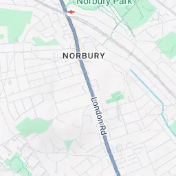 Map showing the Norbury area and Glamed's location