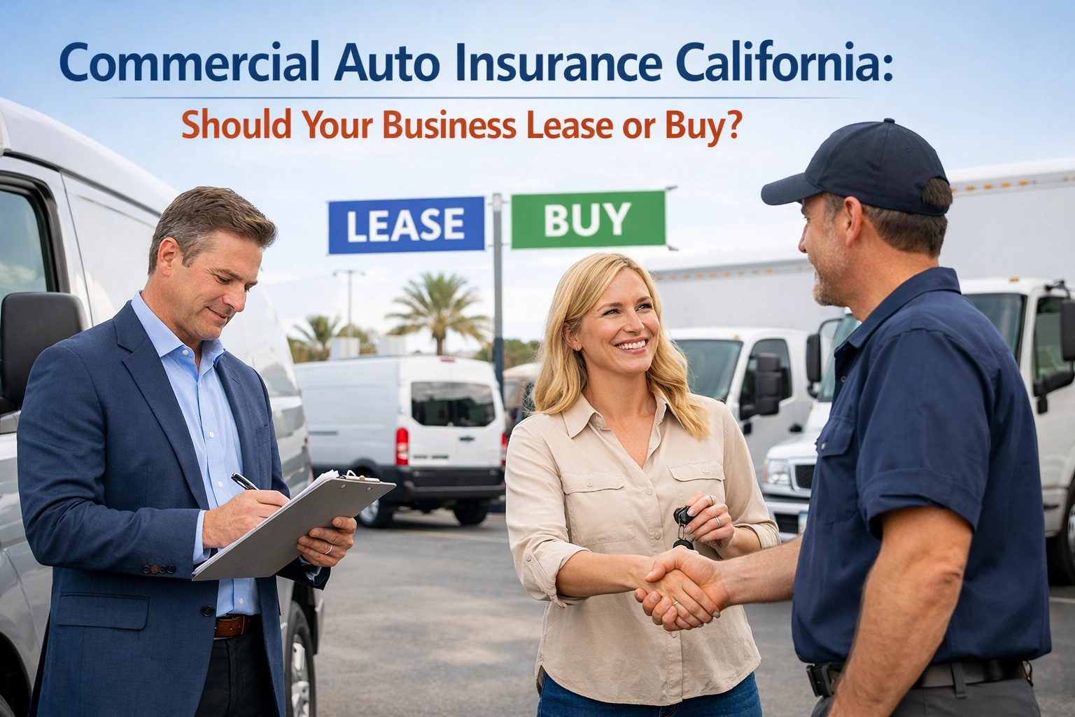 Commercial auto insurance California lease vs buy decision for business vehicles