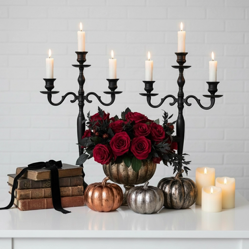 Spooky center pieces that your wedding DJ in Houston, Texas rocked your wedding at.
