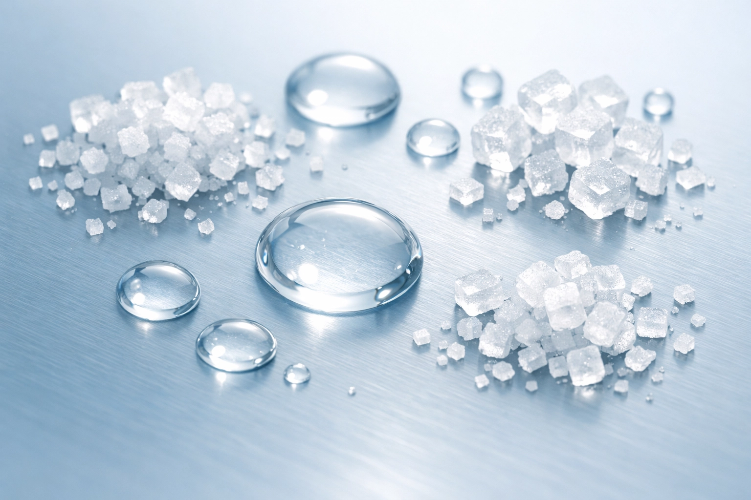 Microscopic view of salt crystals on metal roofing, illustrating galvanic corrosion common in coastal Sydney.