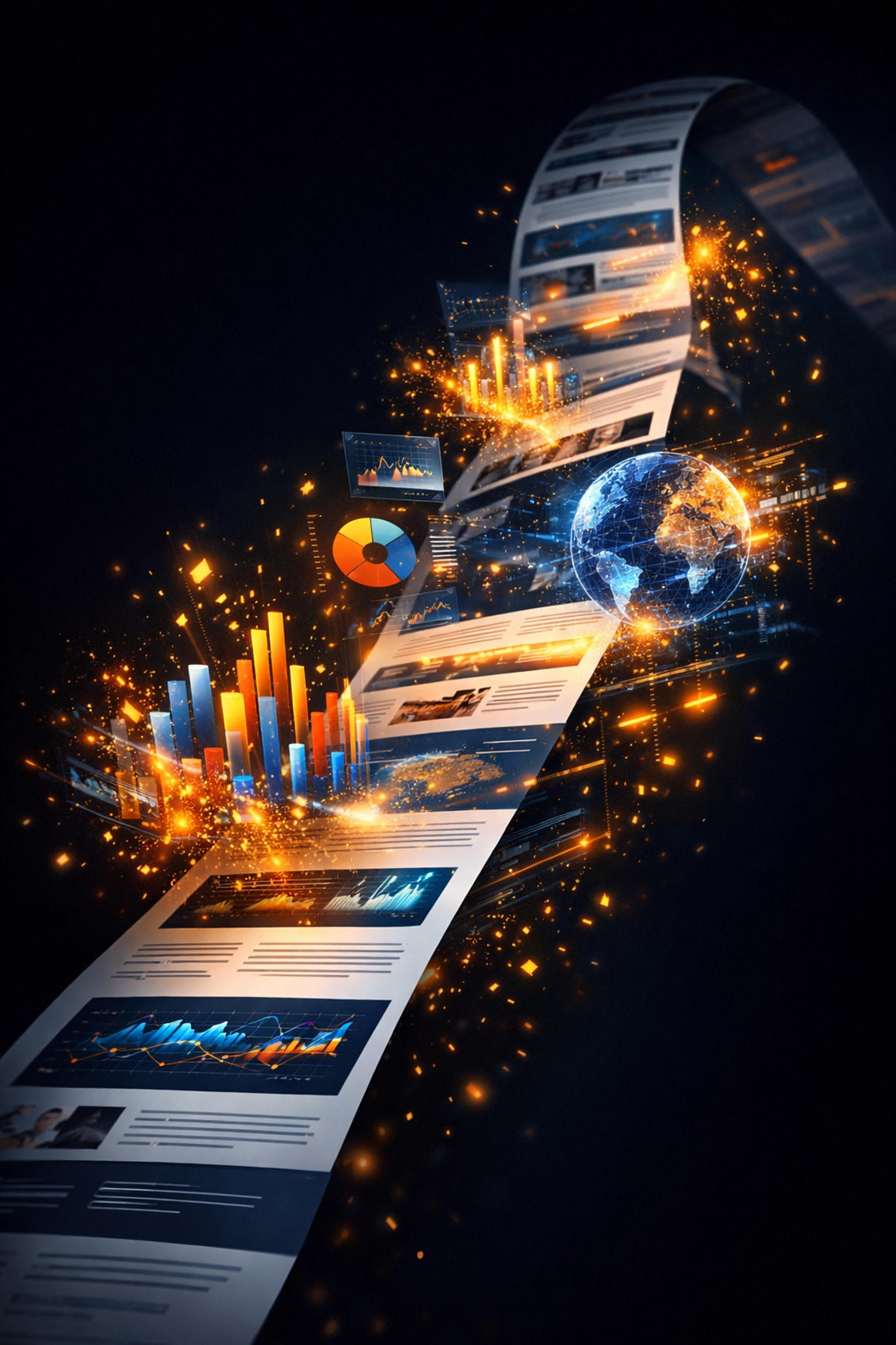 Interactive scrollytelling webpage with data visualizations to improve user engagement and dwell time.