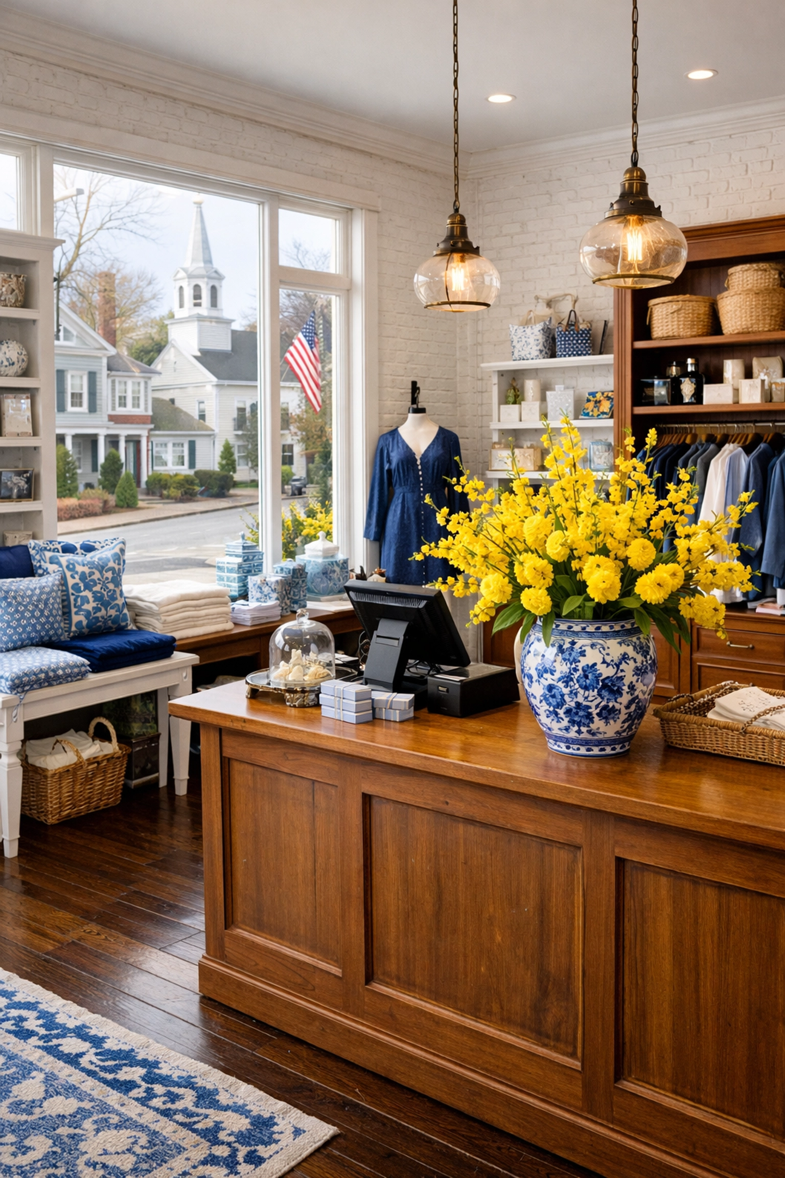 Retail store cleaning services in Lancaster showcasing a spotless high-end boutique interior.