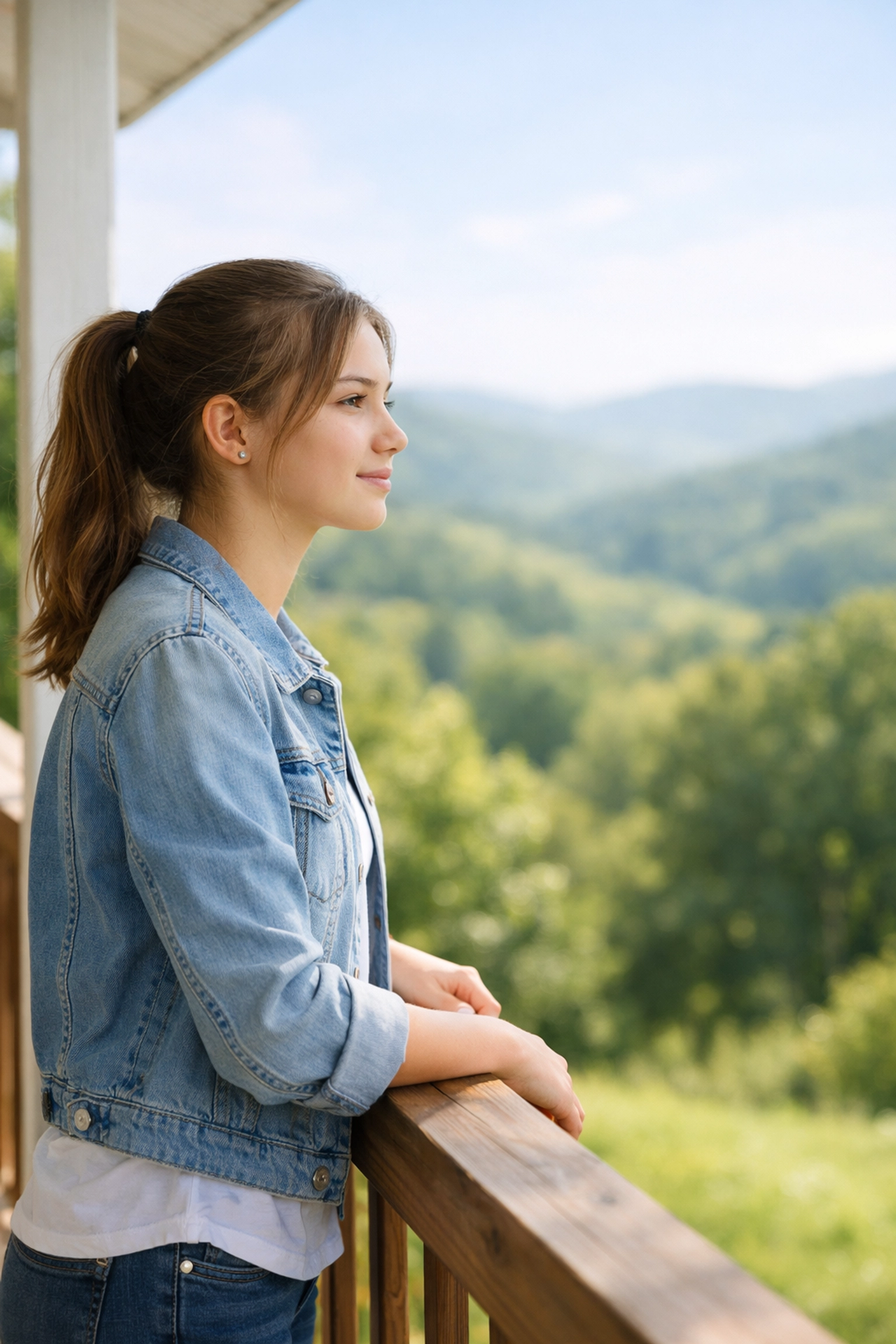Serene girl looking at the horizon, finding hope at a teen residential treatment center.