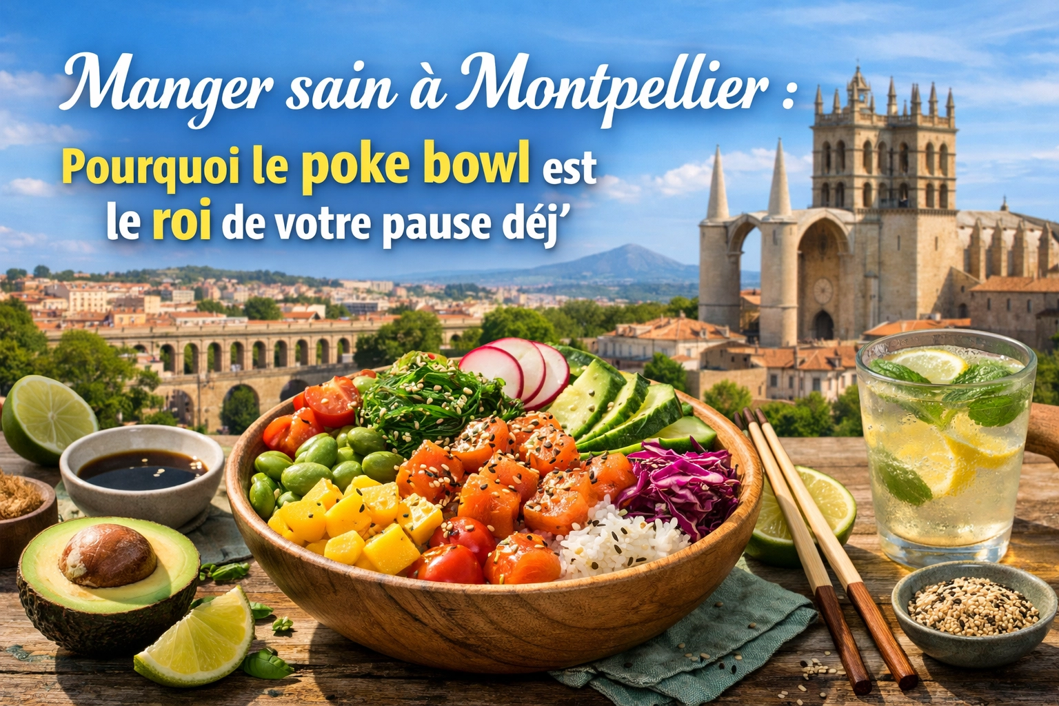 [HERO] Manger sain à Montpellier : Pourquoi le poke bowl est le roi de votre pause déj’