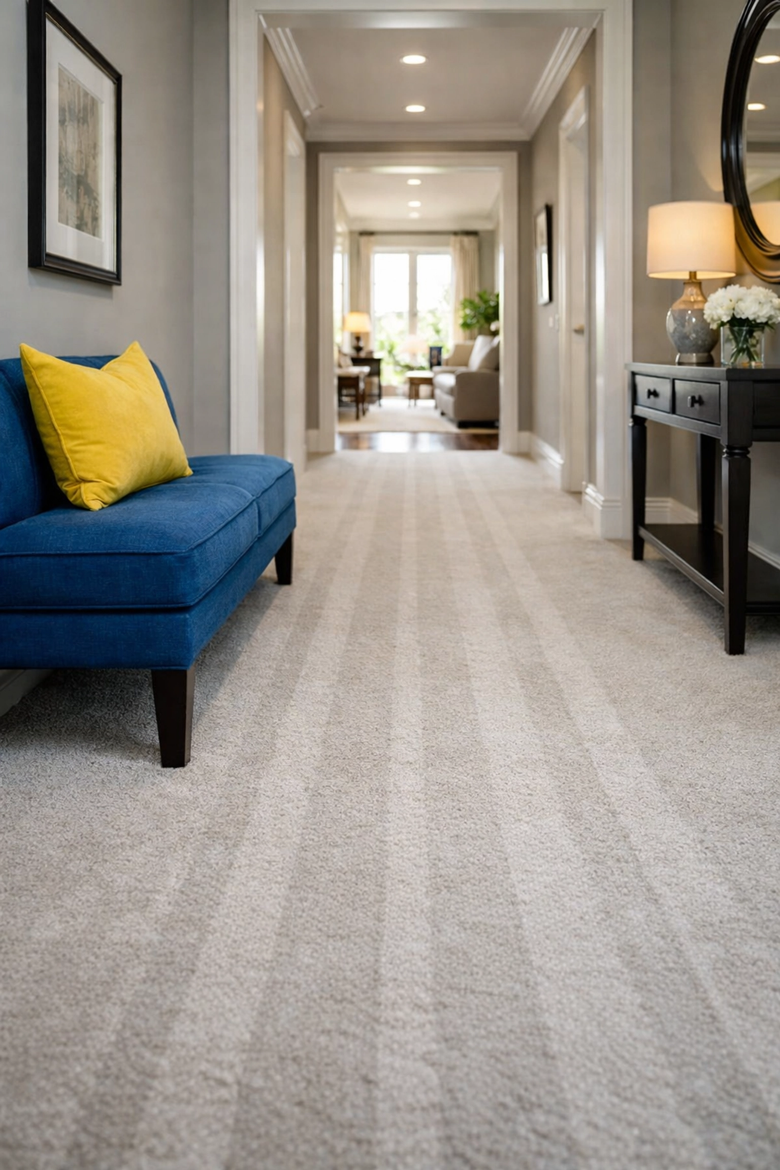 Spotless entryway and vacuumed floors showcasing reliable house cleaning Cambridge MA for a move-out.