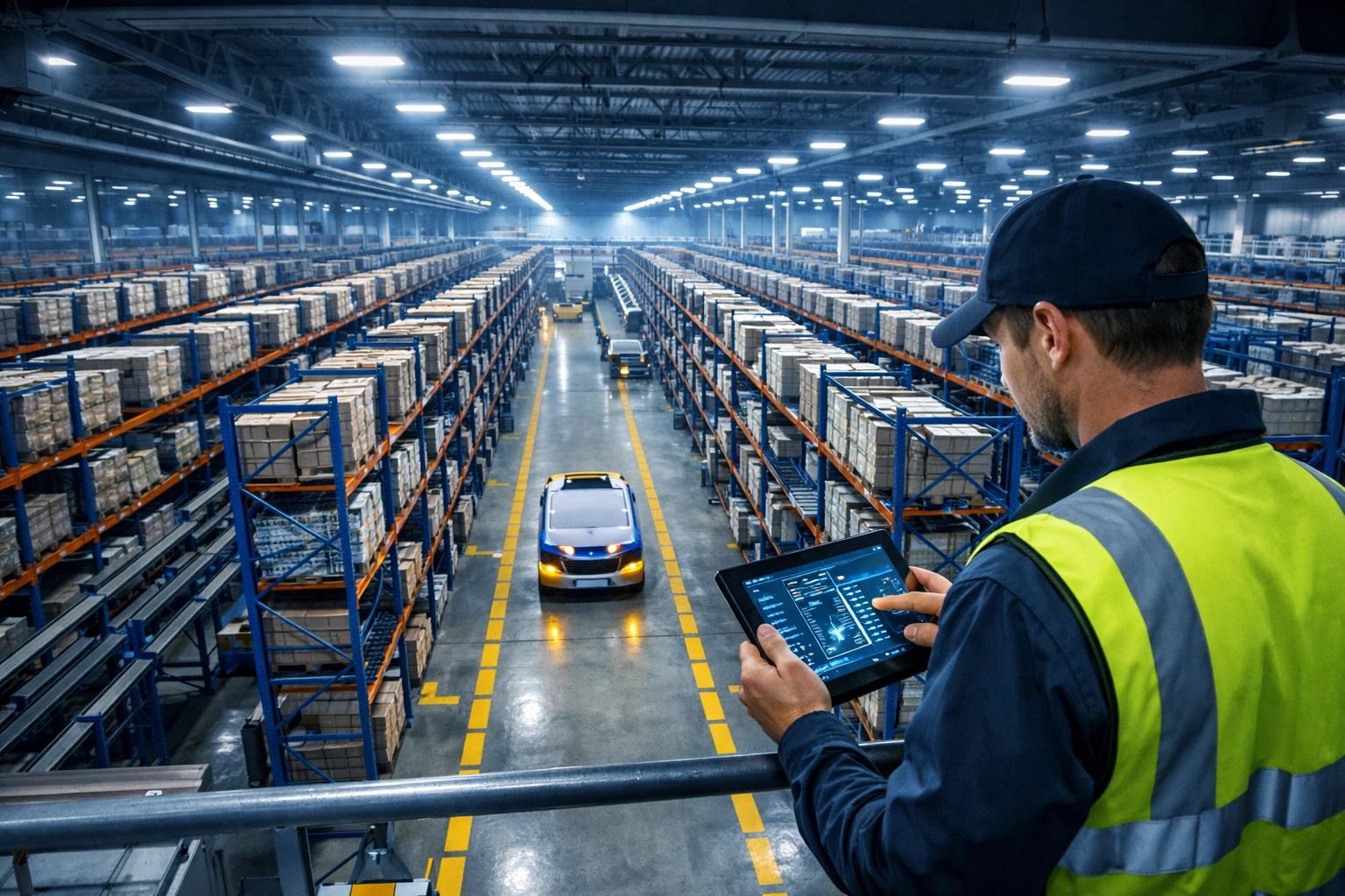 Advanced warehouse management services using automation and digital data for 1PL logistics.