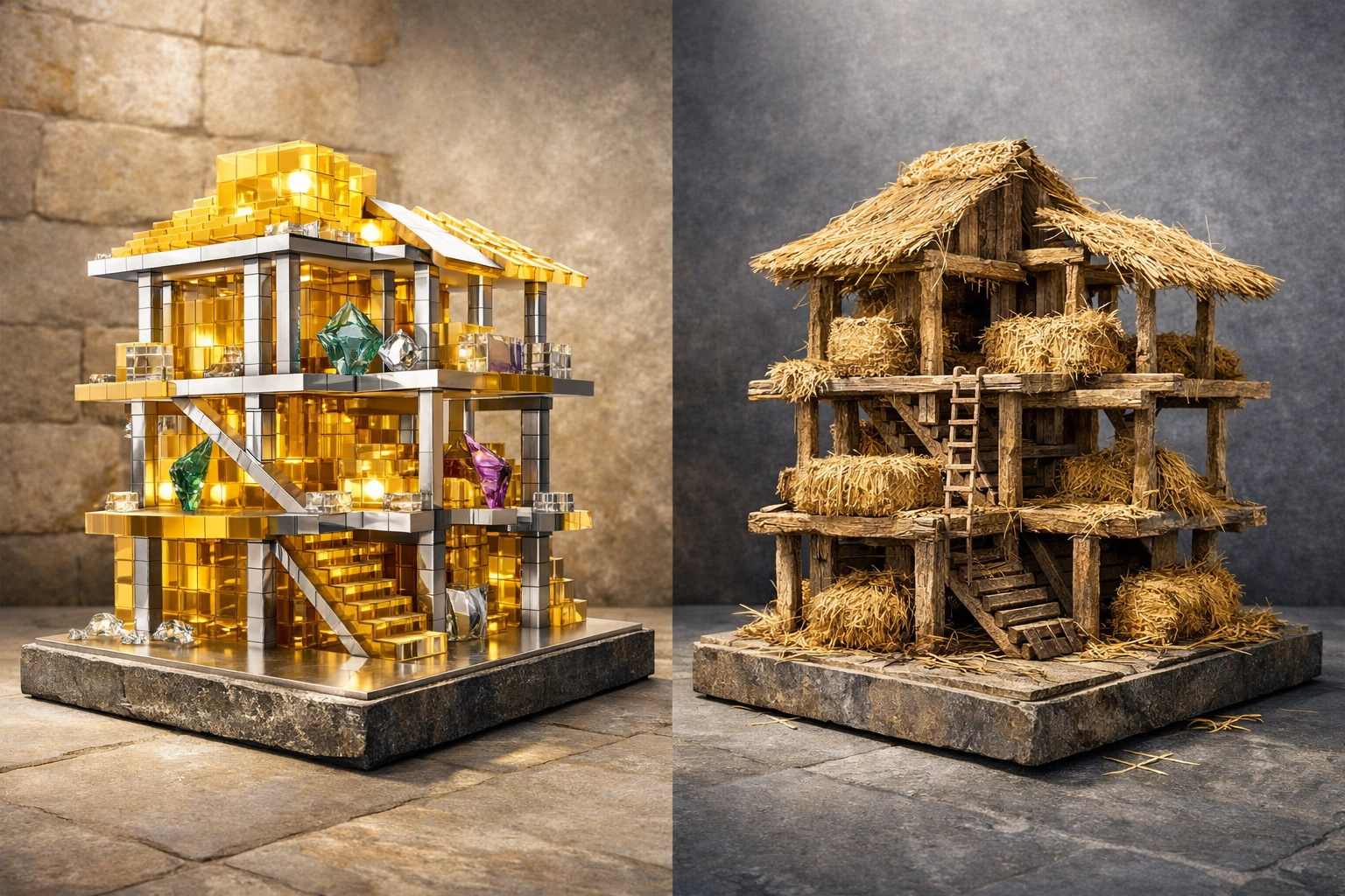 Comparison of lasting and temporary building materials for Christian business legacy Comparison of lasting and temporary building materials for Christian business legacy