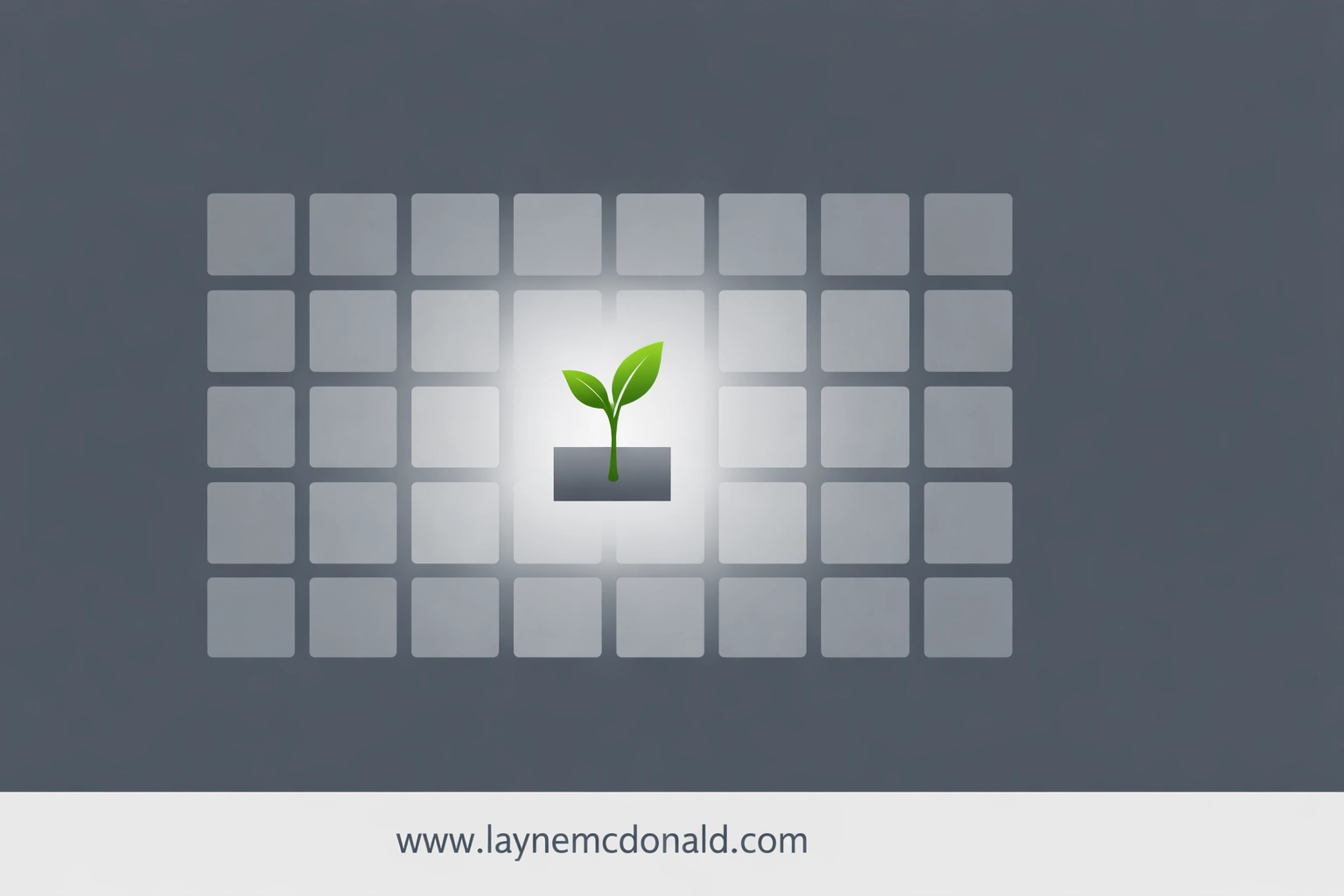 Minimalist illustration of a green sprout growing from a calendar grid, symbolizing margin for church community.