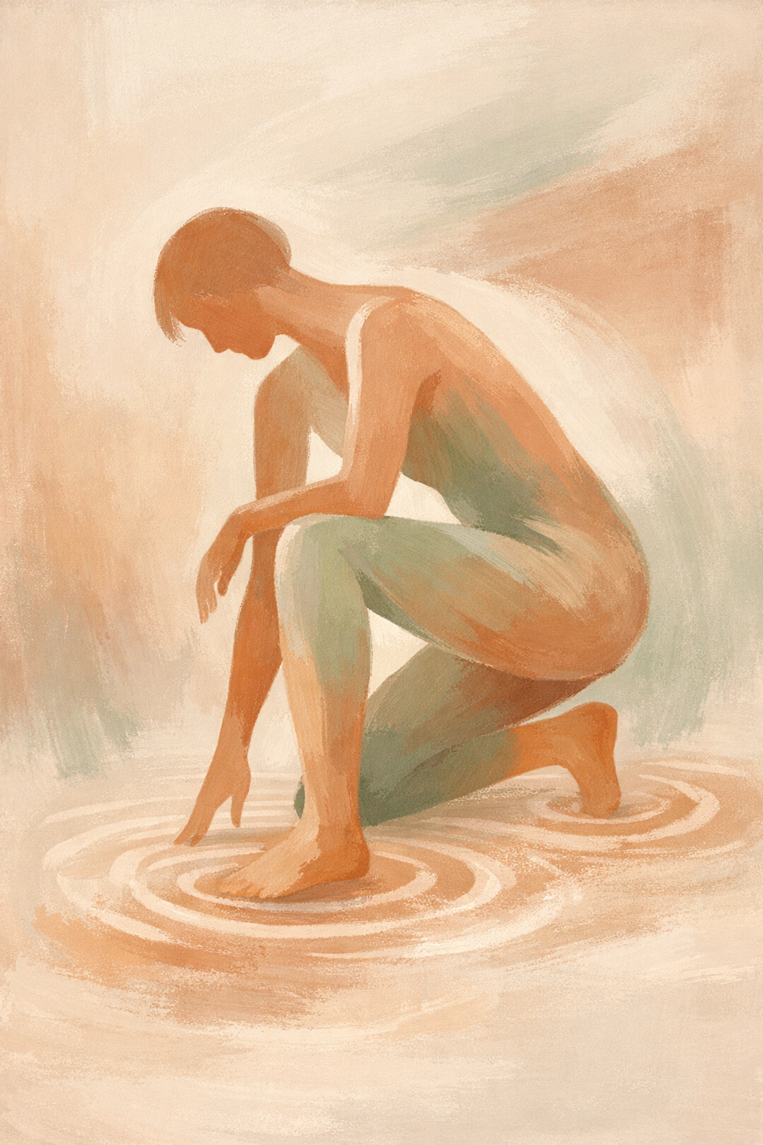 Grounding exercise demonstration for somatic therapy and anxiety management