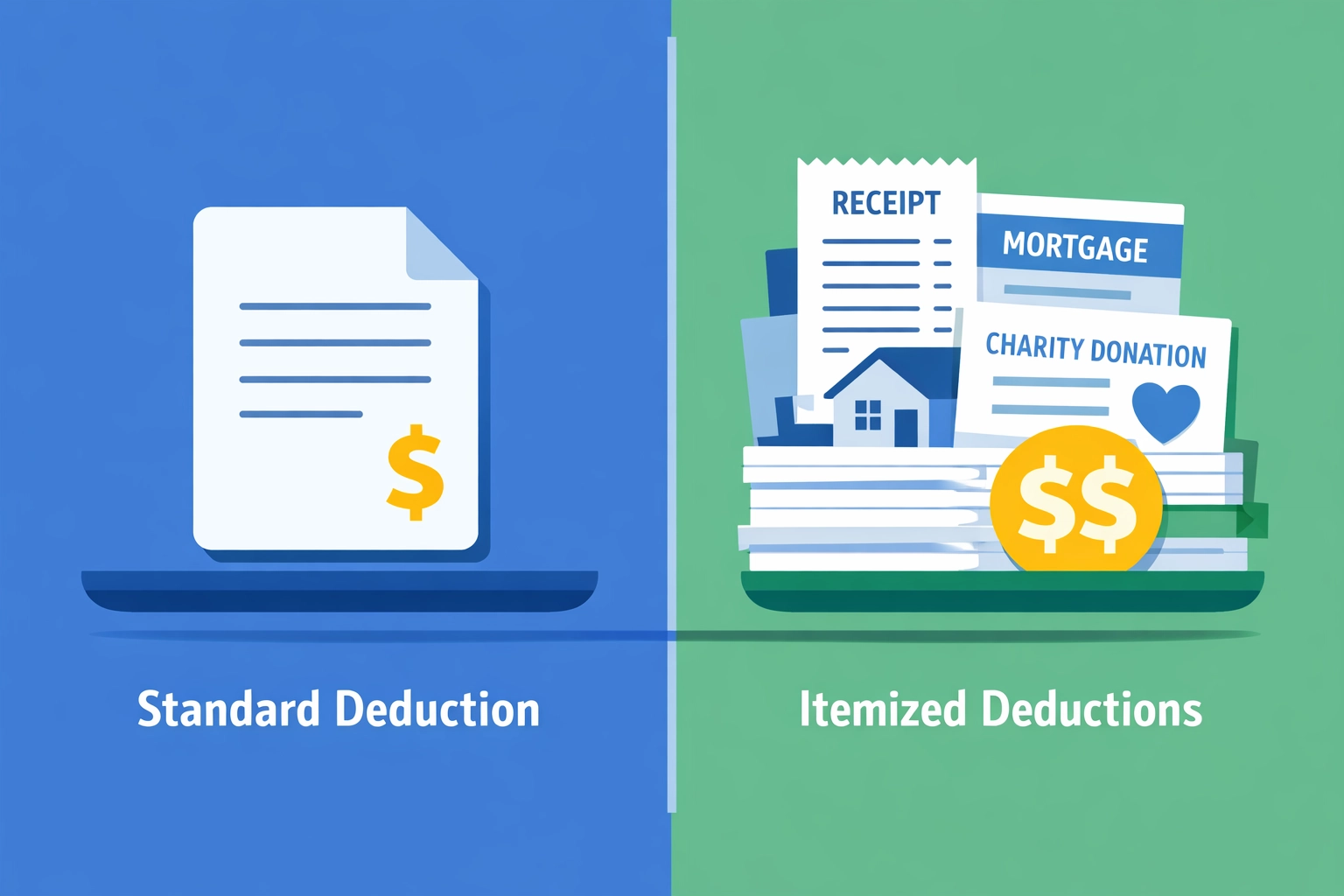 Standard deduction vs itemized deductions comparison for maximizing 2026 tax refund