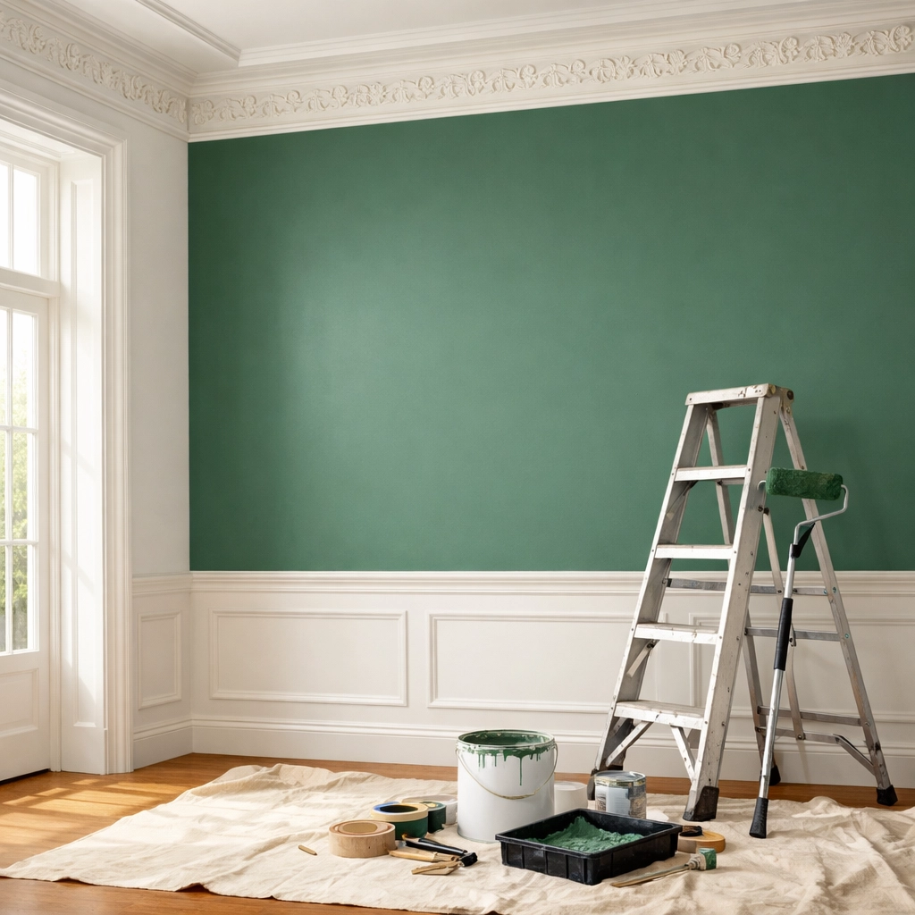 Professional interior painting in a Cheltenham Regency-style room